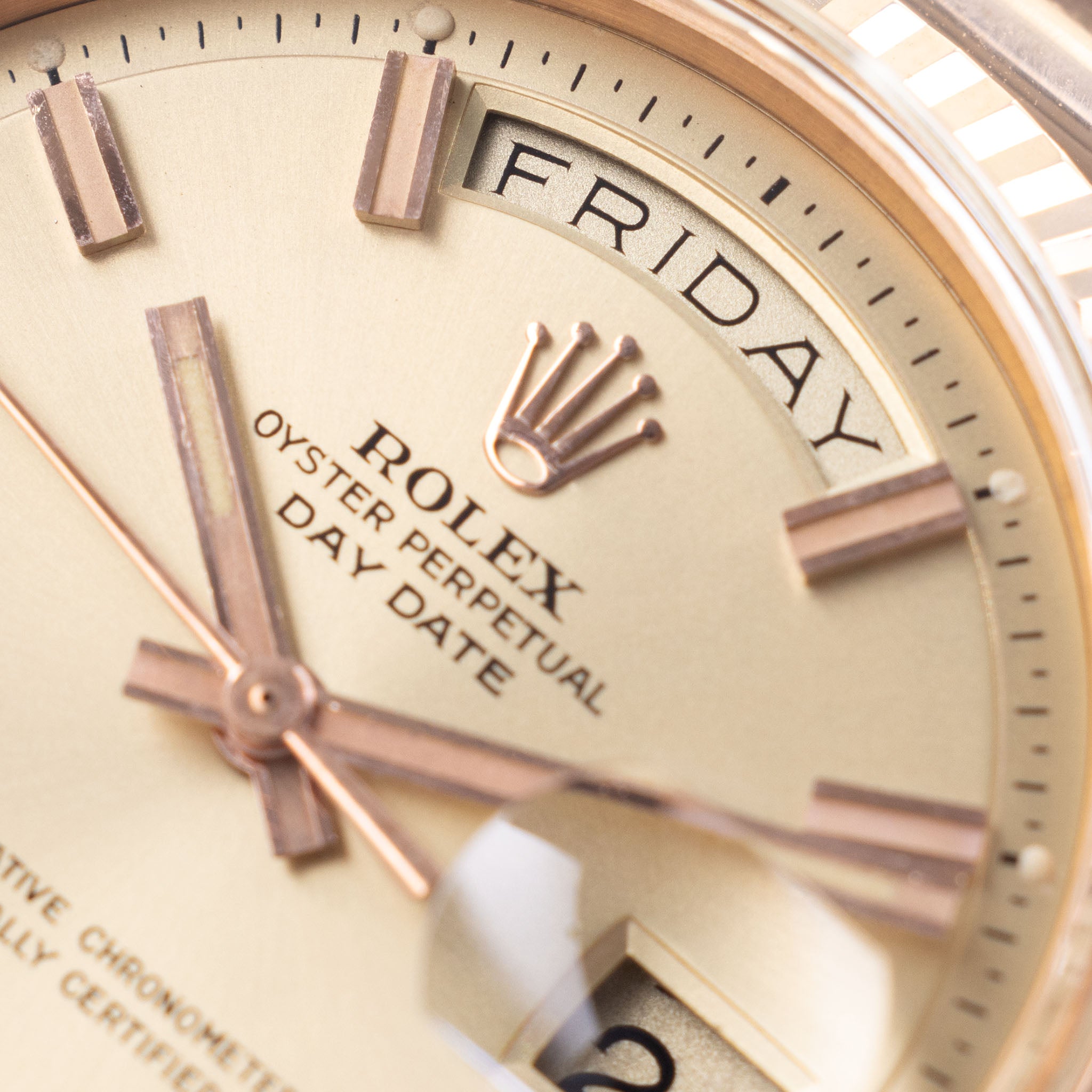 Rolex Day-Date "Wide Boy" Dial in 18k Pink Gold Ref. 1803