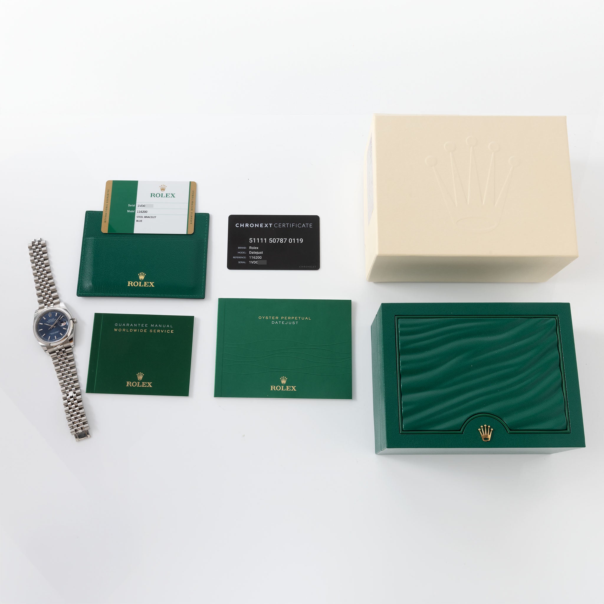 Rolex Datejust Blue Dial Full-Set Ref. 116200