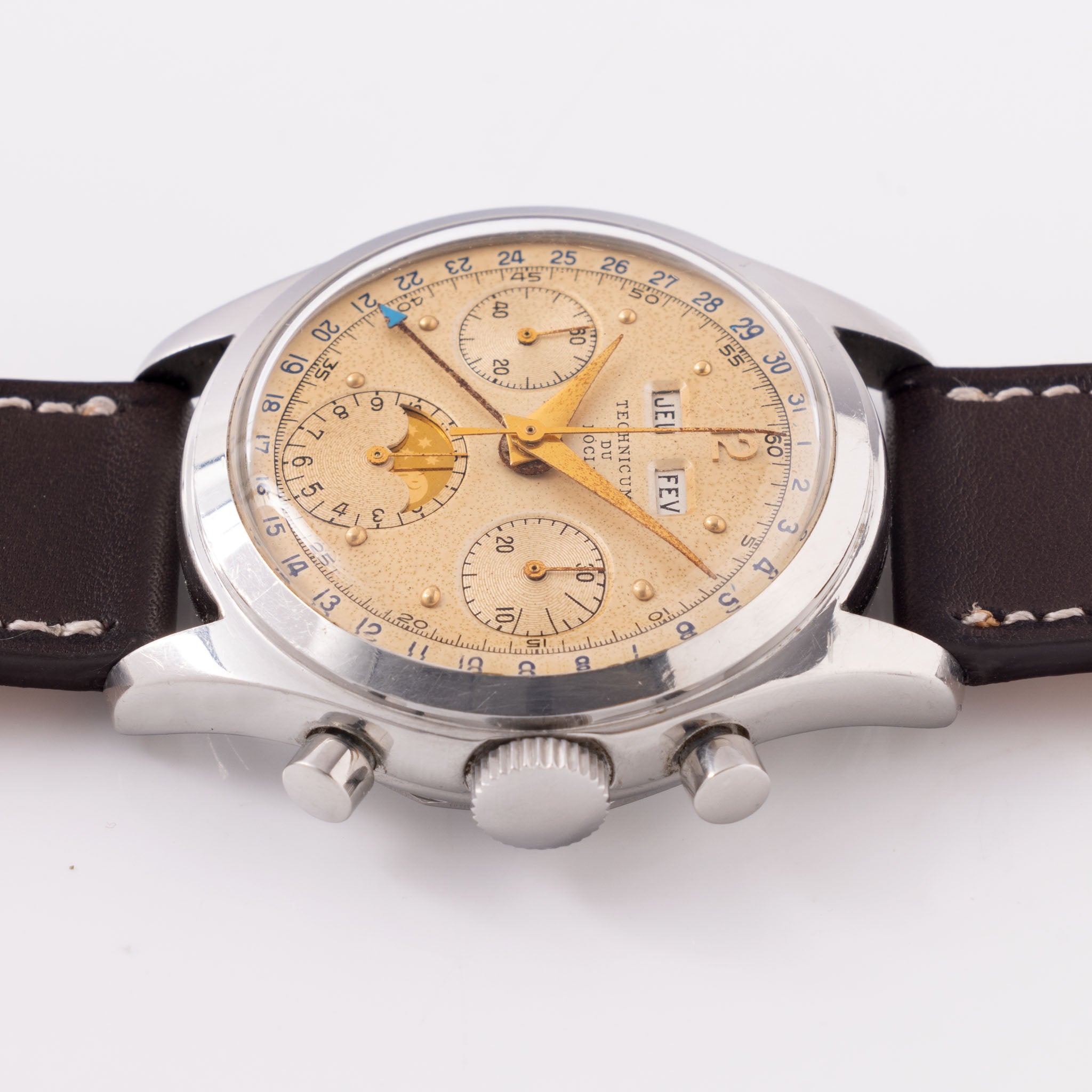 Technicum Le Locle Triple Date Moonphase Chronograph “Datocompax” School Watch