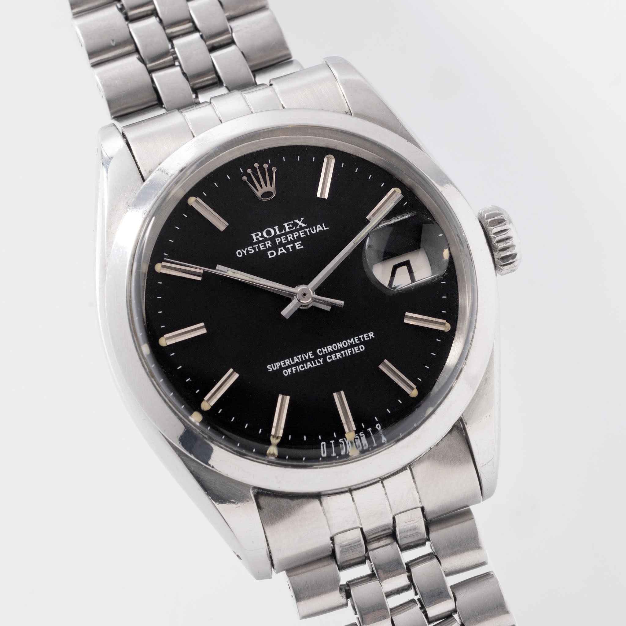 Rolex Oyster-Perpetual Date Black Sigma Dial Ref 1500