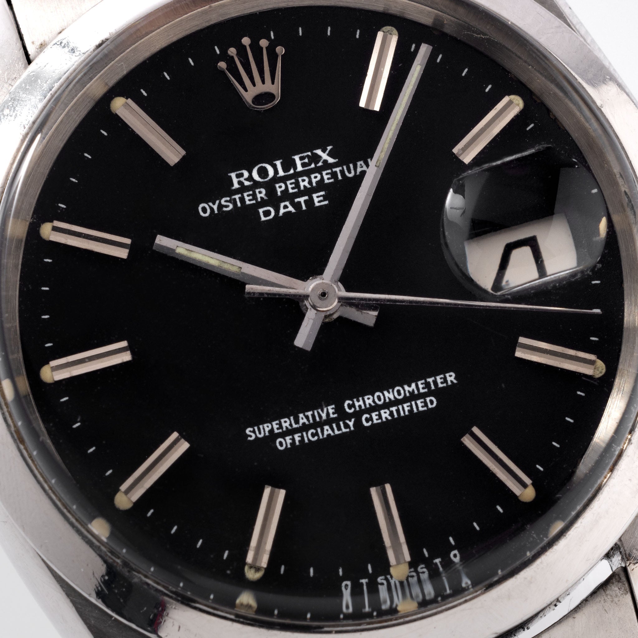 Rolex Oyster-Perpetual Date Black Sigma Dial Ref 1500