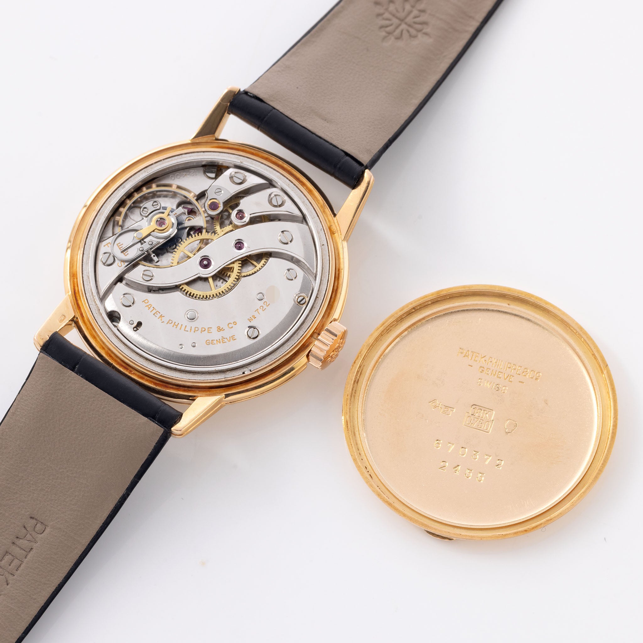 Patek Philippe Calatrava in 18k Rose Gold Ref. 2455R Padellone Salmon Dial and Patek Service