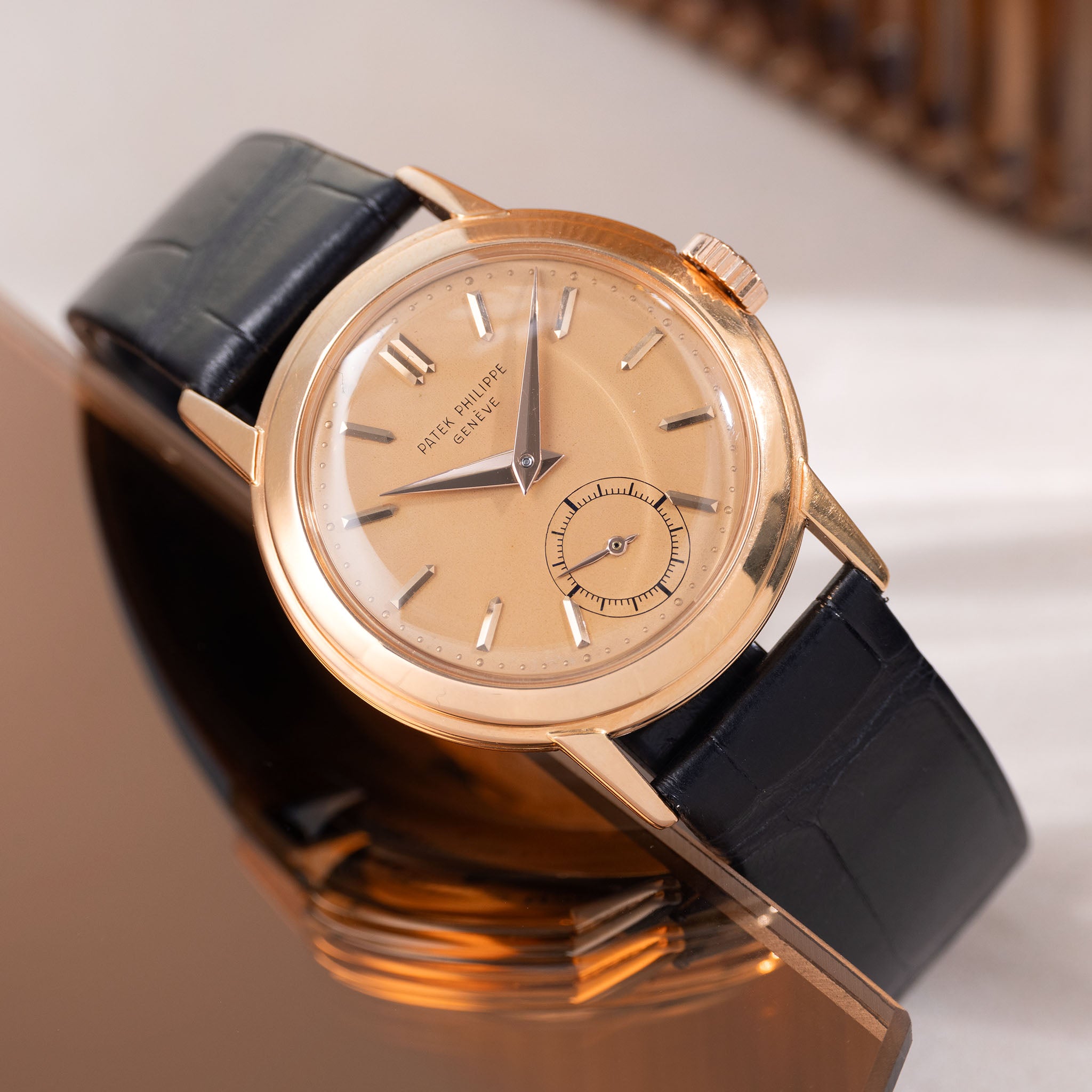 Patek Philippe Calatrava in 18k Rose Gold Ref. 2455R Salmon Dial and Patek Service