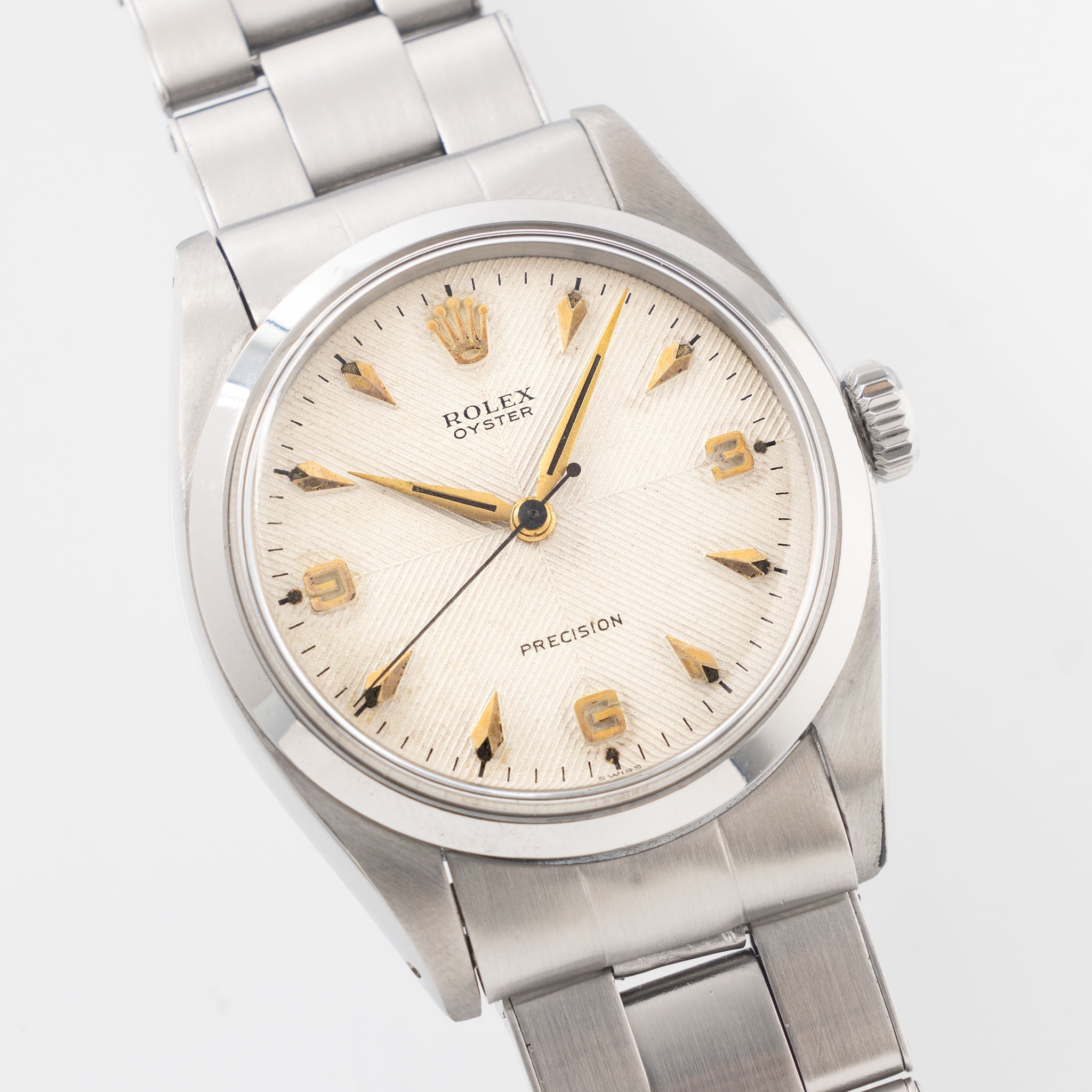 Rolex Oyster Precision Silver Chevron Dial Ref. 6426