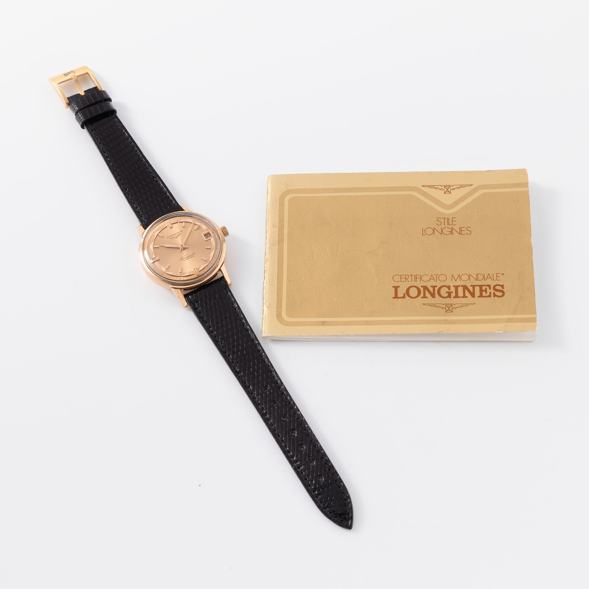 Longines Conquest "Deluxe" Dial Dress Watch in 18k Rose Gold ref. 9025/18