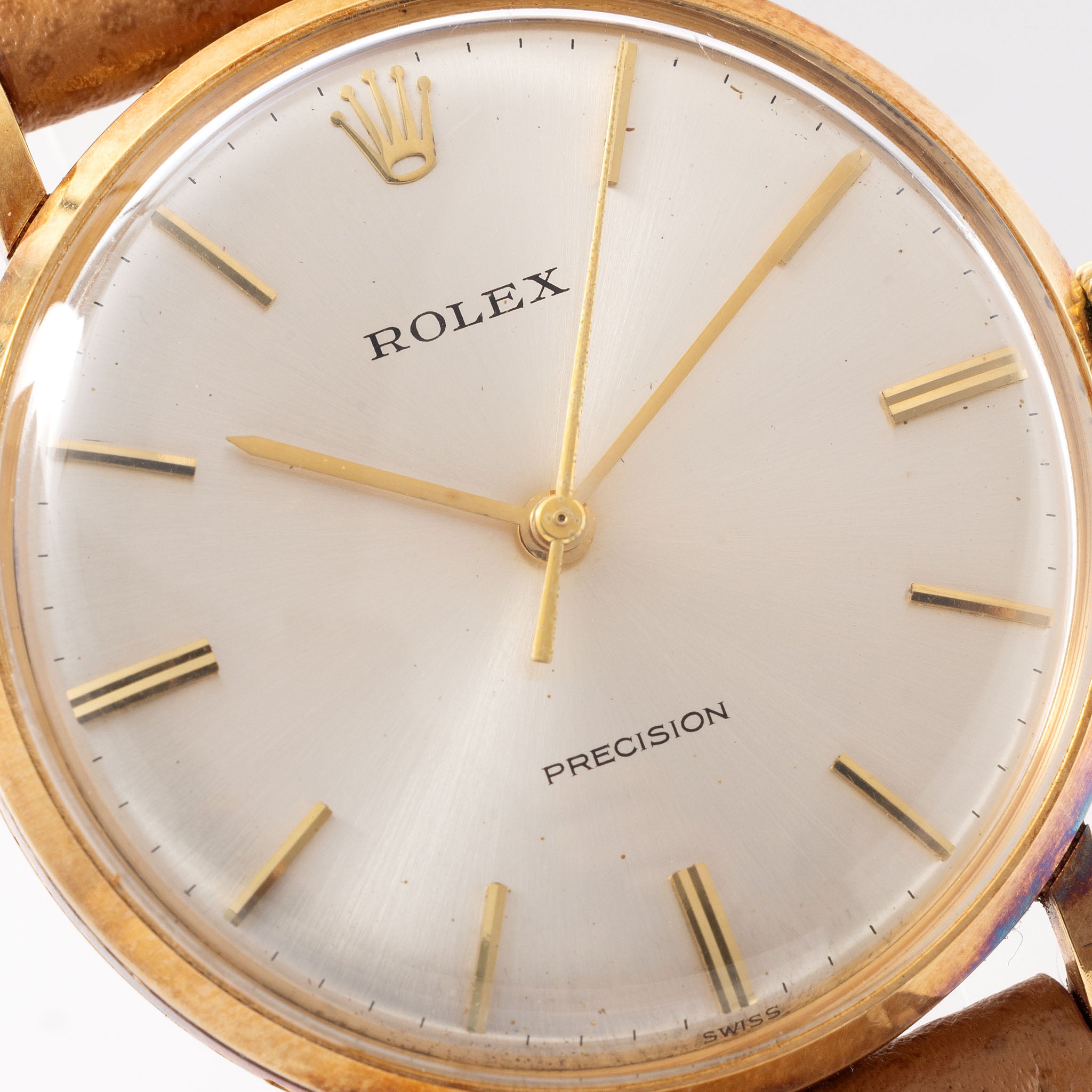 Rolex Precision in 18k Yellow Gold "Rai Uno" Provenance Ref. 9659 Silver Dial