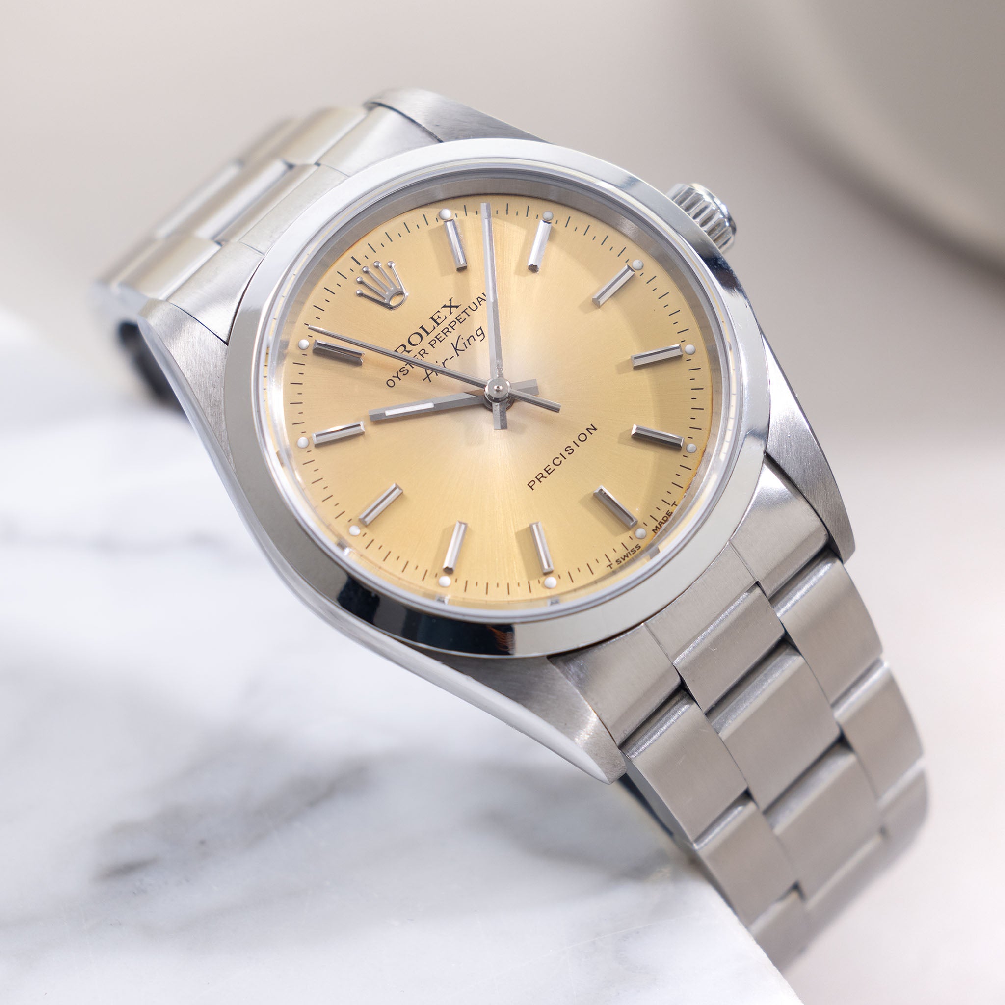 Rolex Air-king "tropical champagne" dial ref 14000 - incoming