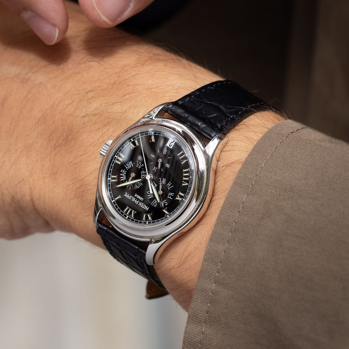 Patek Philippe Annual Calendar 5035P in Platinum Black Dial 