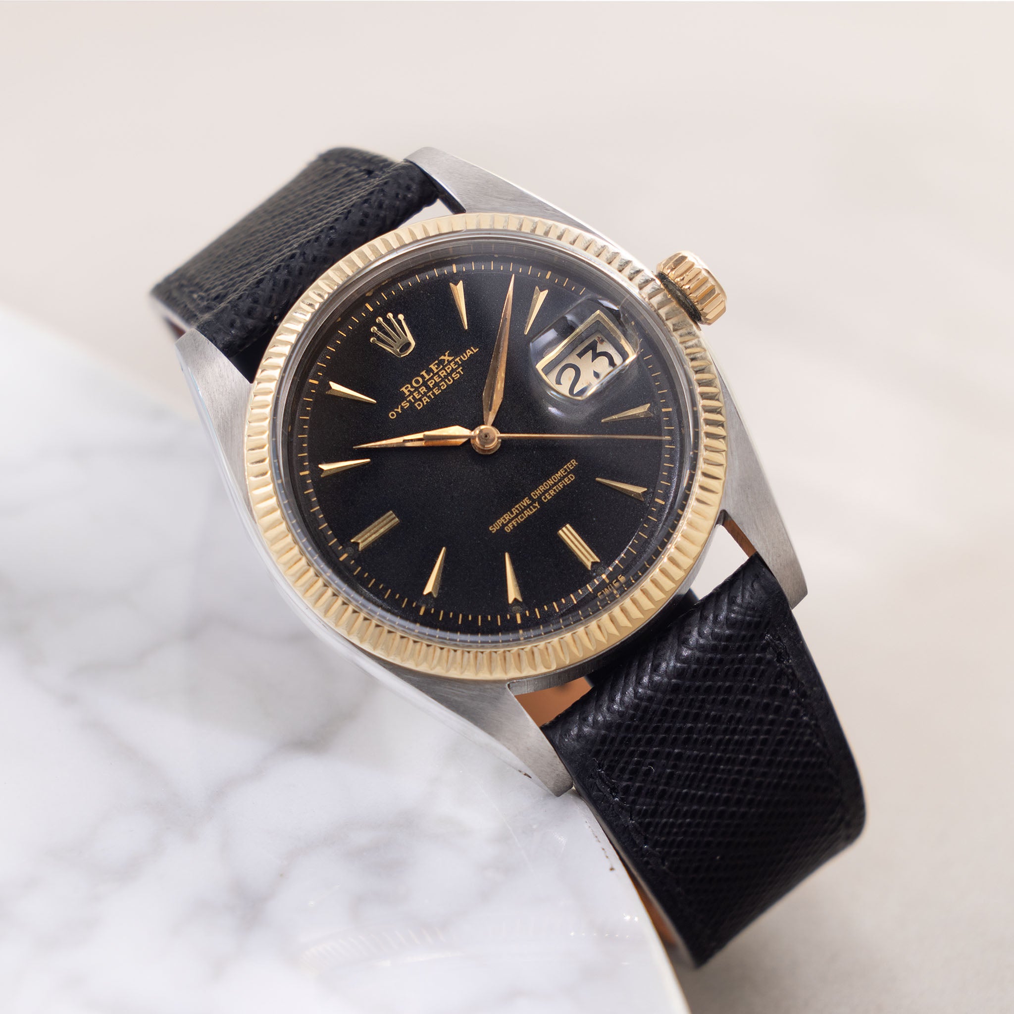 Rolex Datejust ref 6605 gilt dial Steel and gold execution - incoming