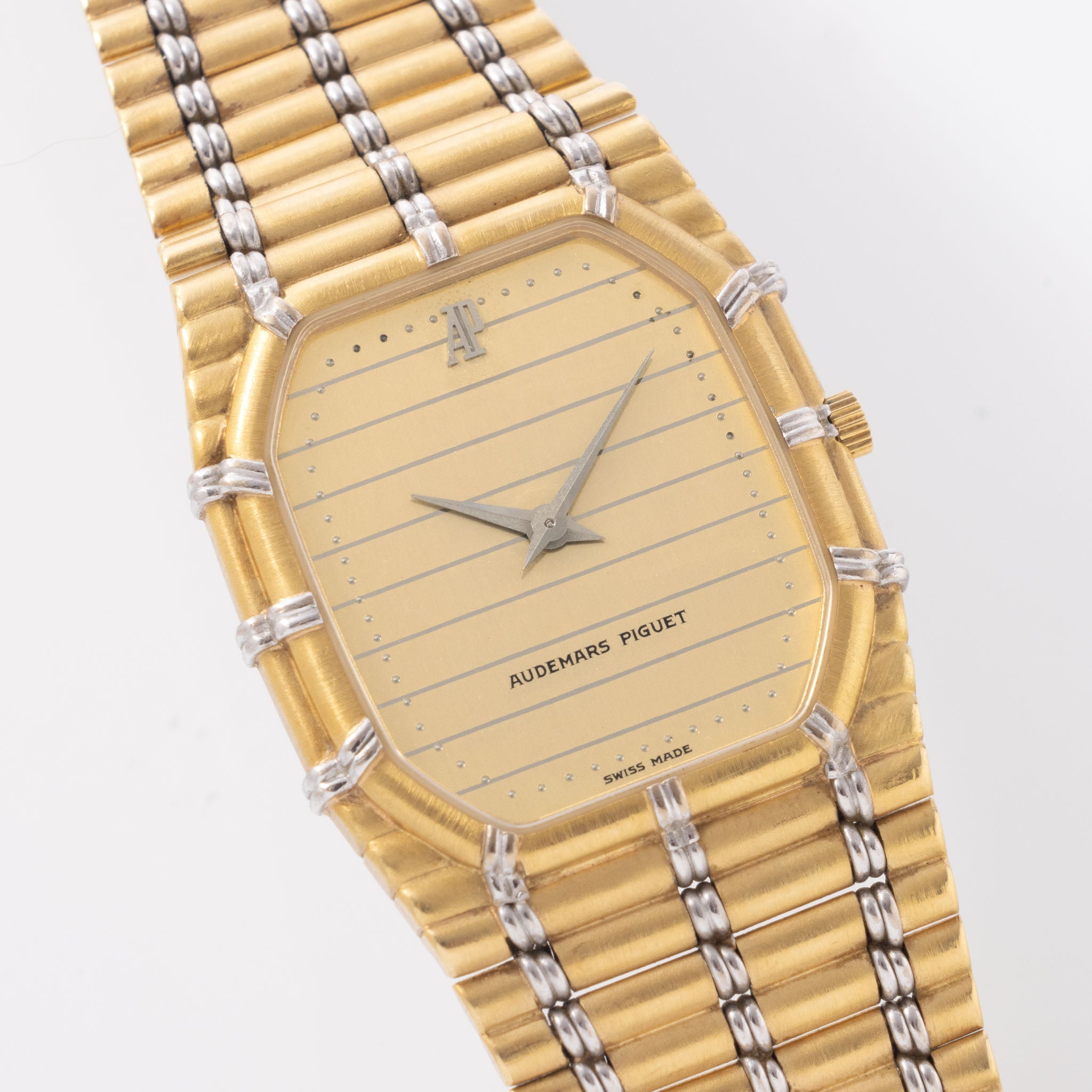 Audemars Piguet Two-Tone "Bamboo" Quartz 18K Yellow & White Gold