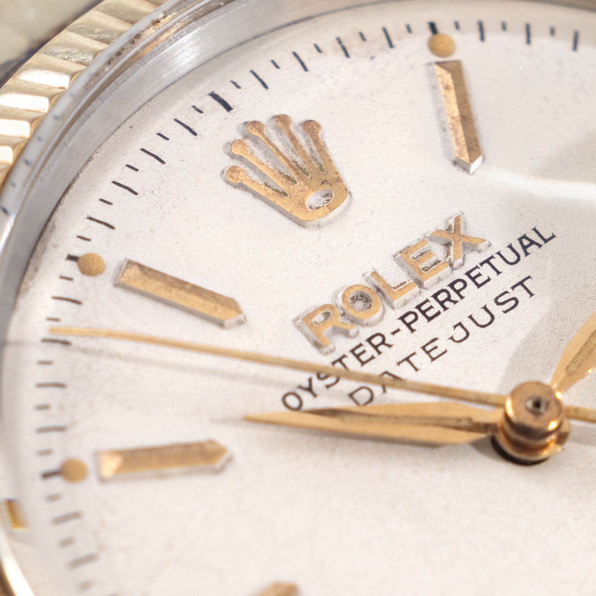 Rolex Datejust "Amtlicher Prüfung" German Writing Dial ref. 6605 Steel and Gold Execution