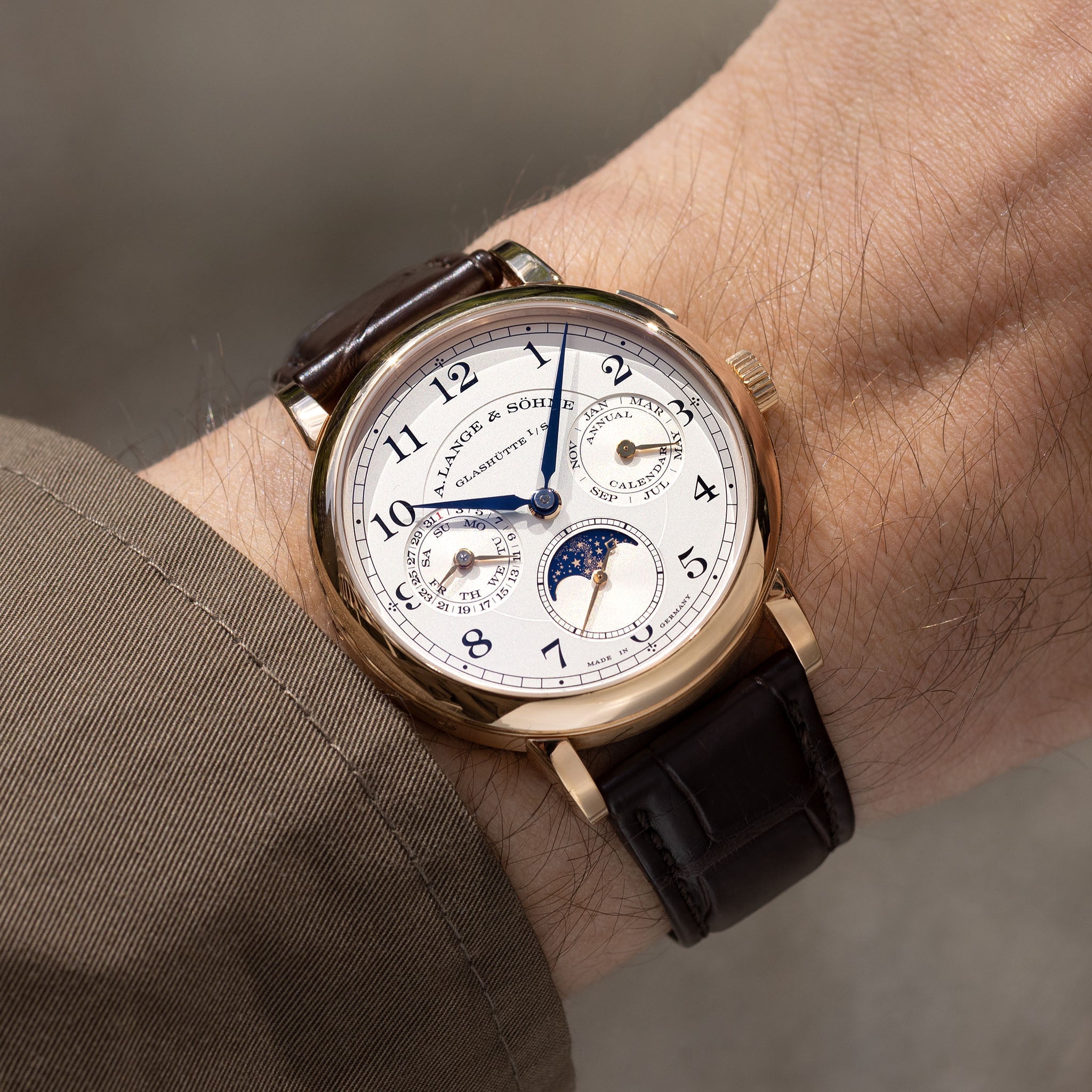 A.Lange & Söhne 1815 Annual Calendar in 18k Rose Gold Box and Papers set ref. 238.032