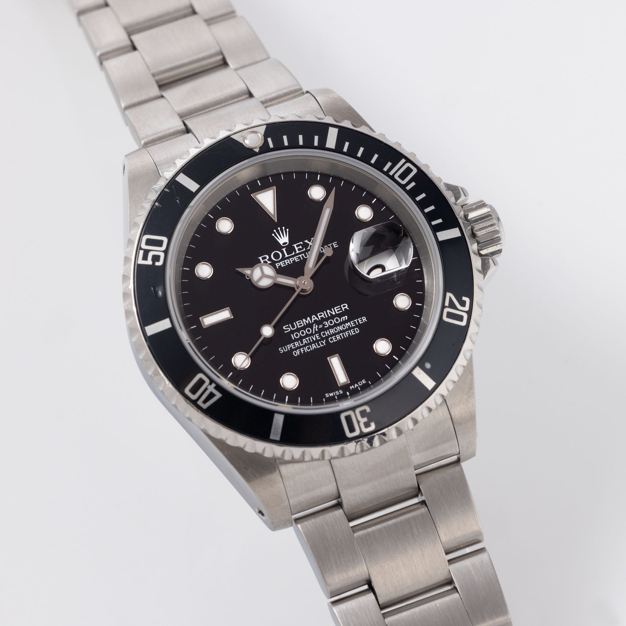 Rolex Submariner Date Ref. 16610 "Swiss Made" Dial with Warranty Paper
