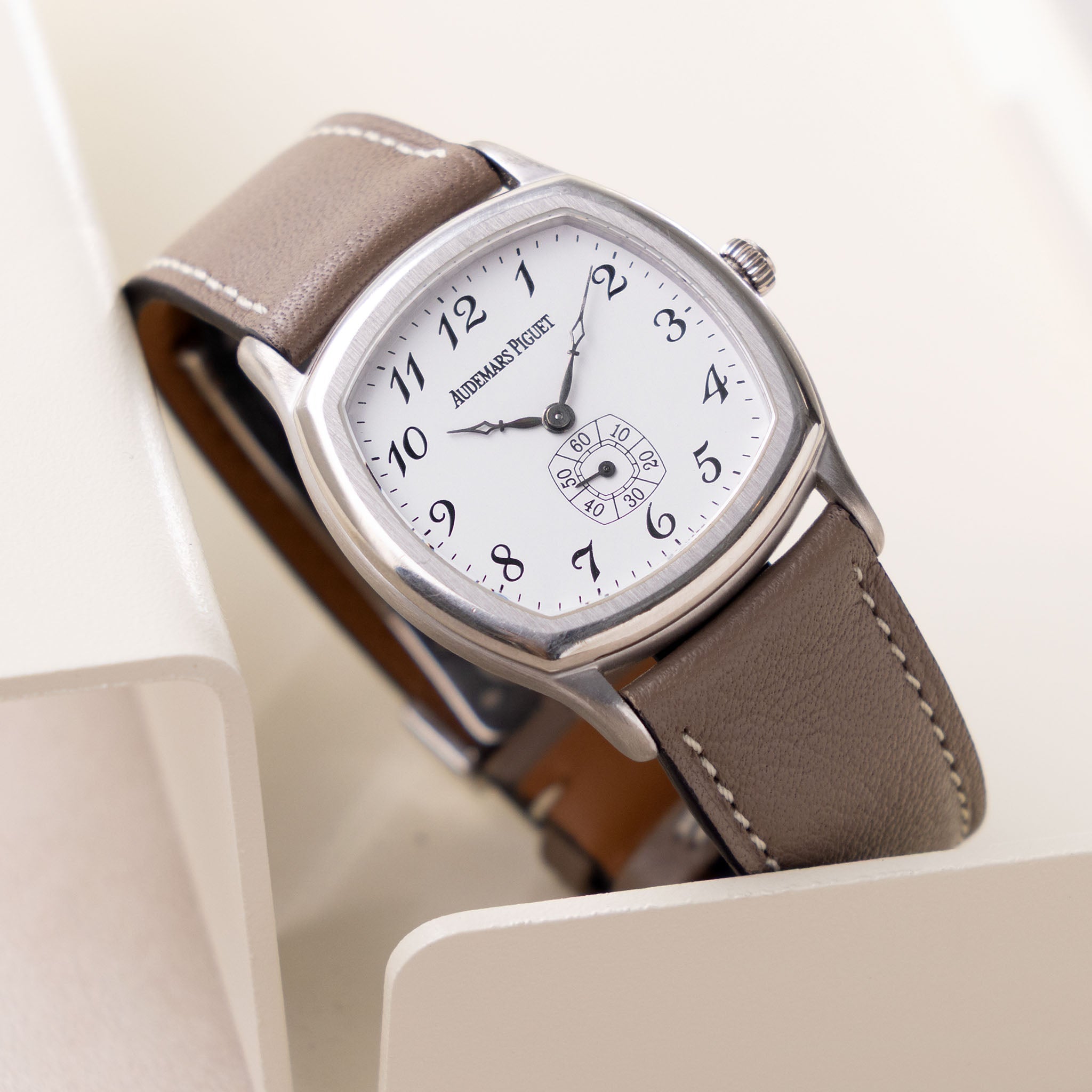 Audemars Piguet White Dial "John Schaeffer" White "Breguet Numerals" Dial Ref 14994BA in 18k White Gold
