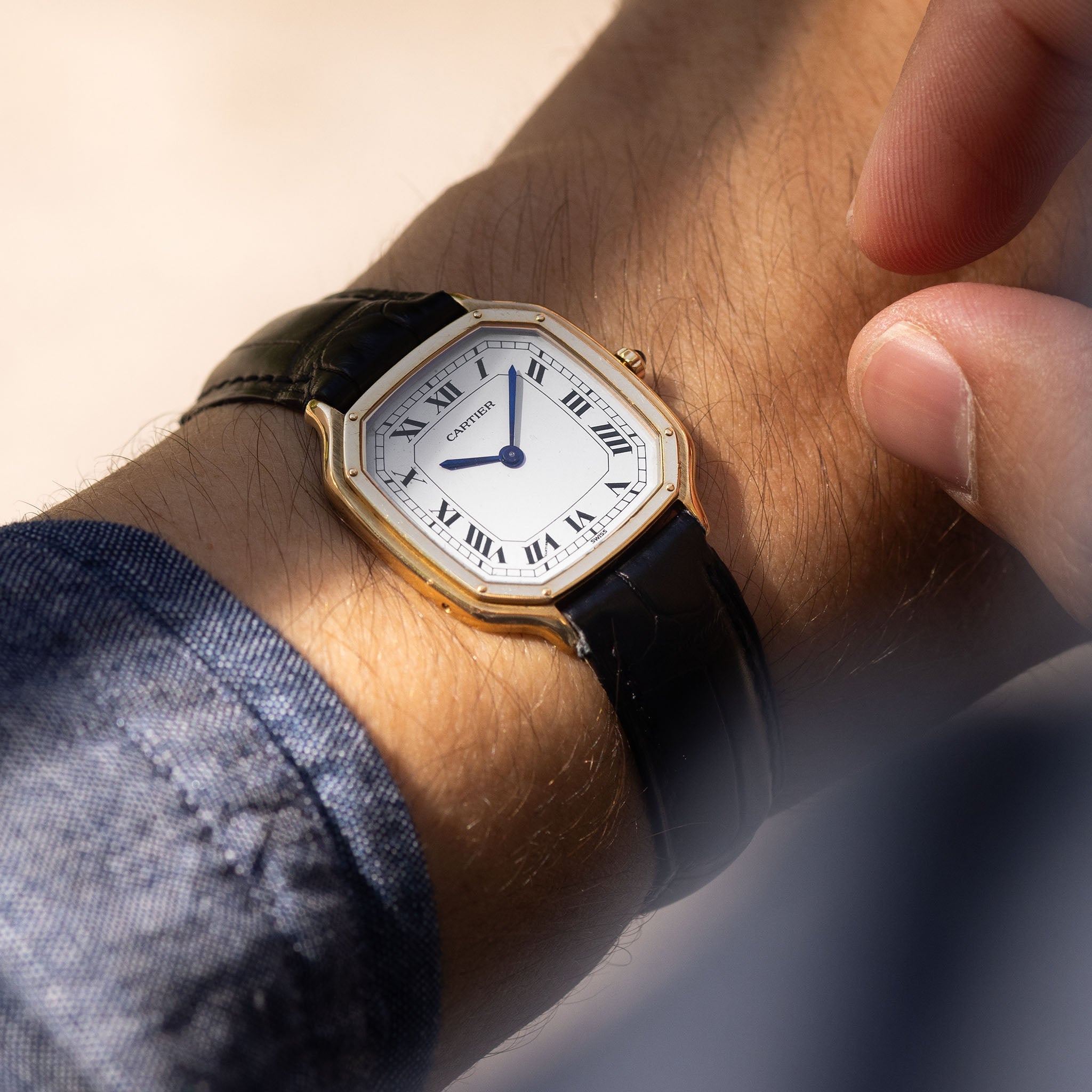 Cartier Trianon Ultra Thin in 18k Yellow Gold Ref 96055