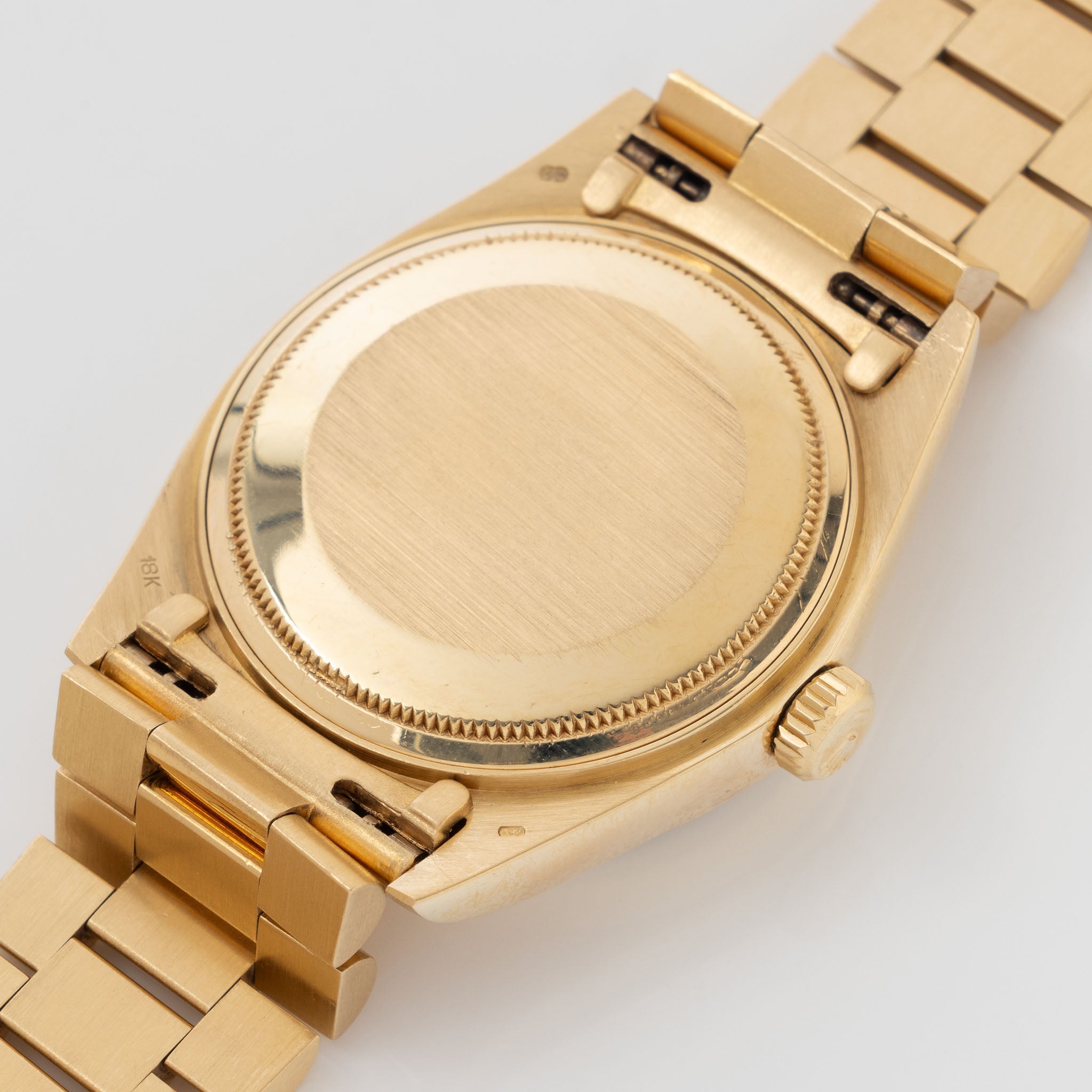 Rolex Day-Date 18038 Linen Champagne Dial in 18k Yellow Gold