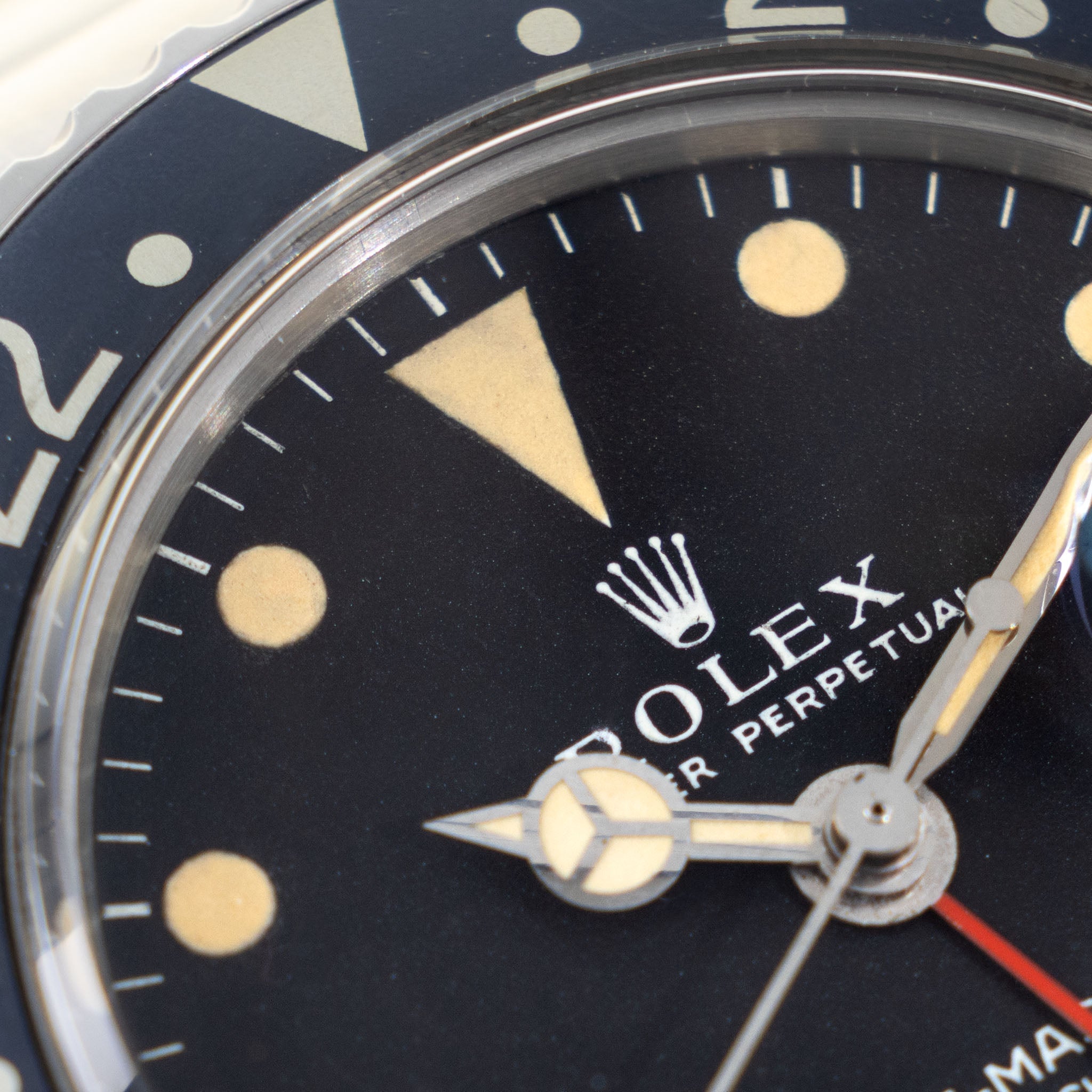 Rolex GMT-Master 1675 MK1 Long E Dial Vivid Patina Faded to Grey Inlay