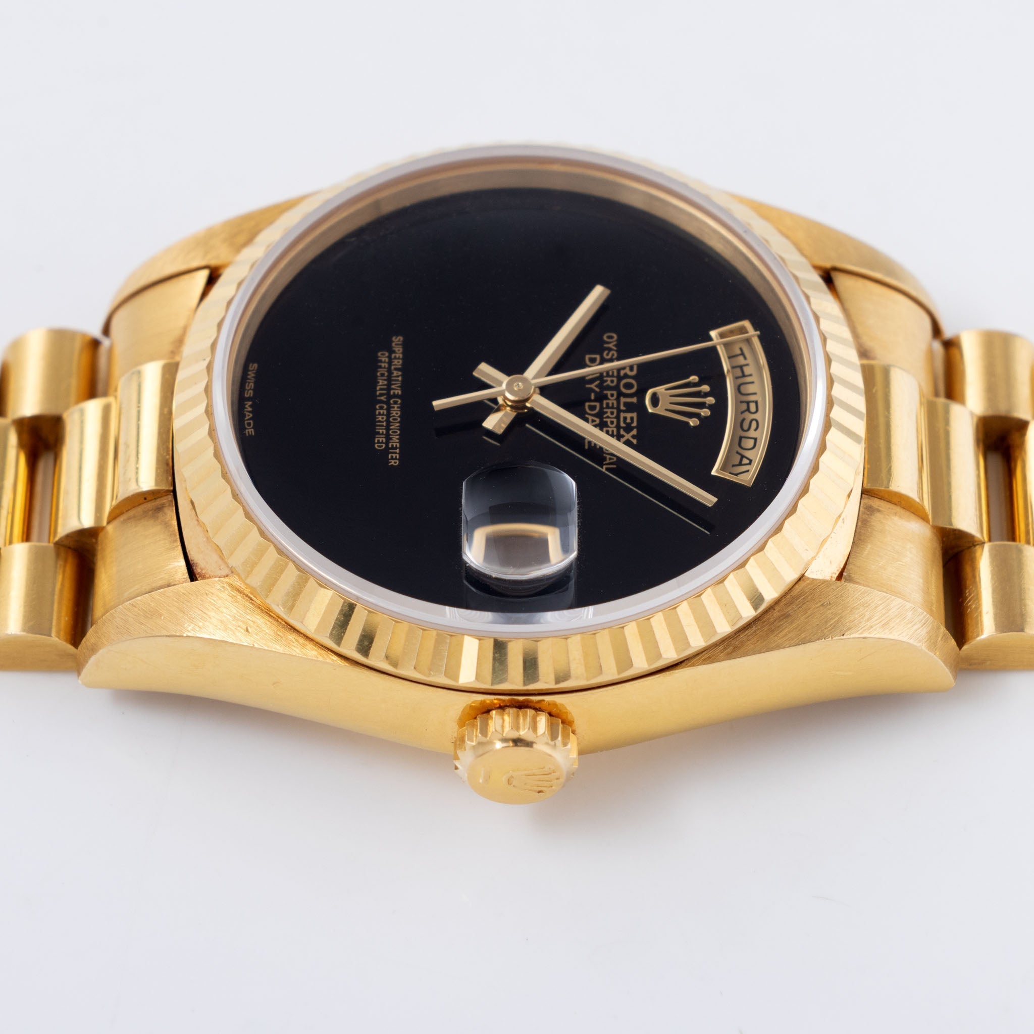 Rolex Day-Date 18238 Onyx Dial Box Paper Set Rolex Geneva Service