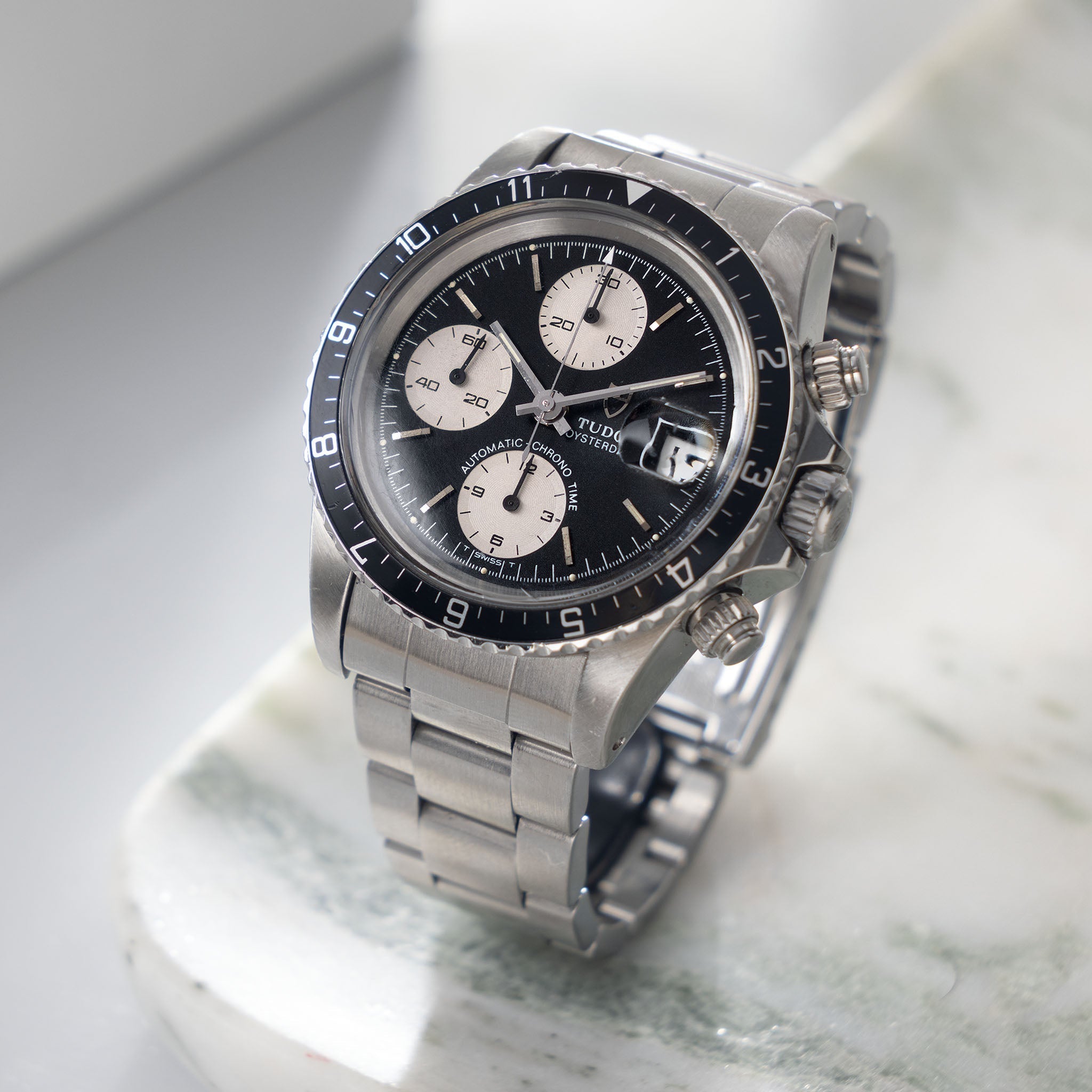 Tudor Oysterdate Big Block Chronograph Black Dial ref. 79170