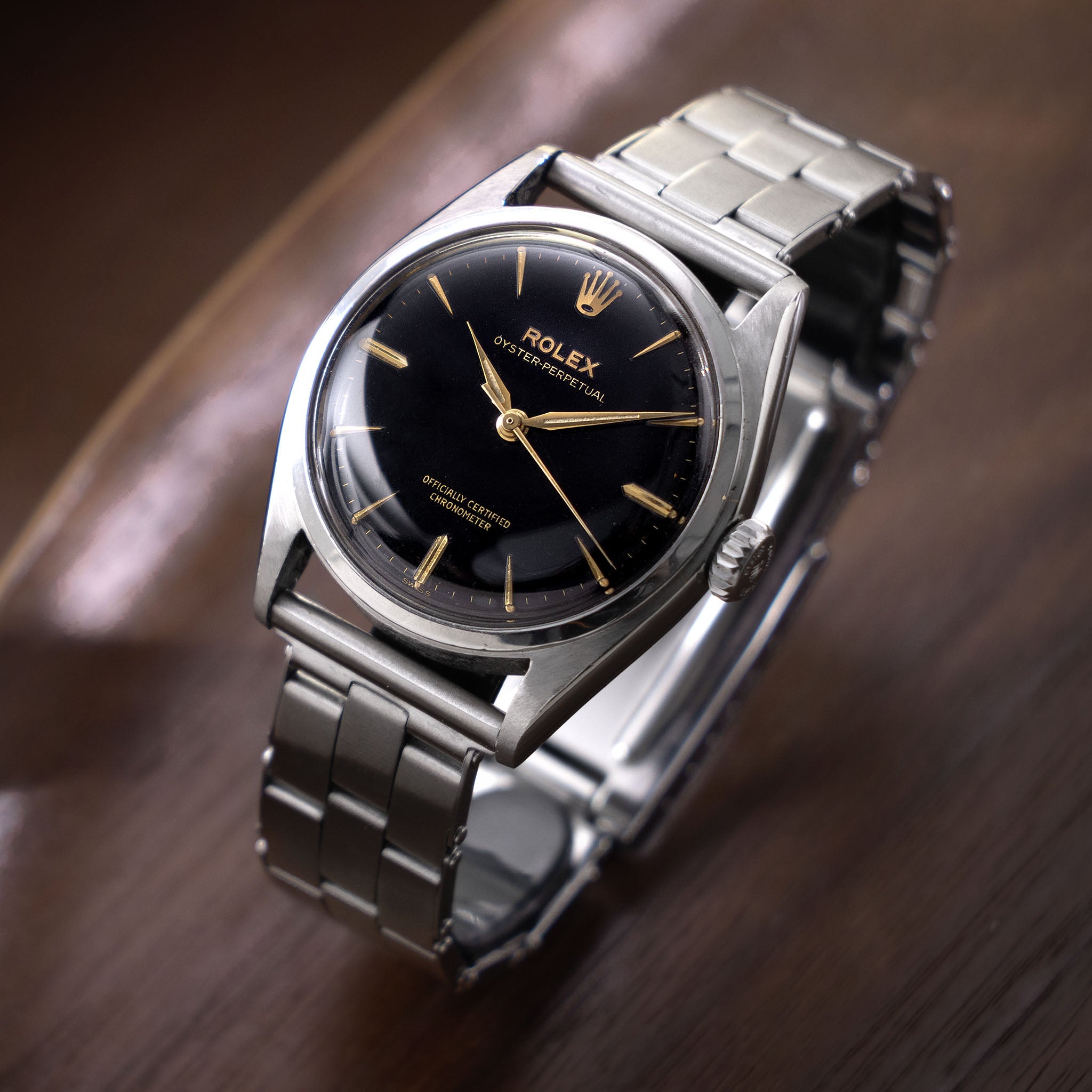 Rolex Oyster Perpetual 6084 Gilt Dial Ovetto 