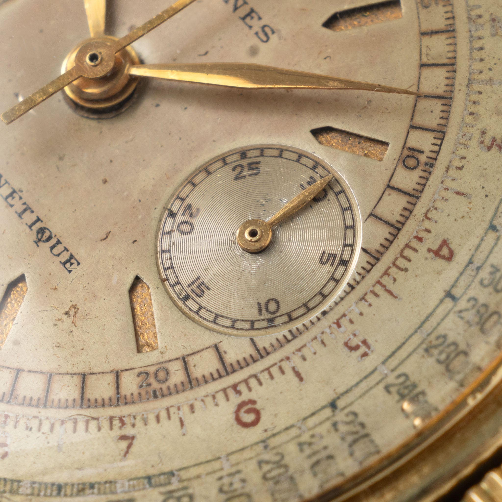 Longines 13ZN Chronograph Sandwich Dial in 18k Yellow Gold 