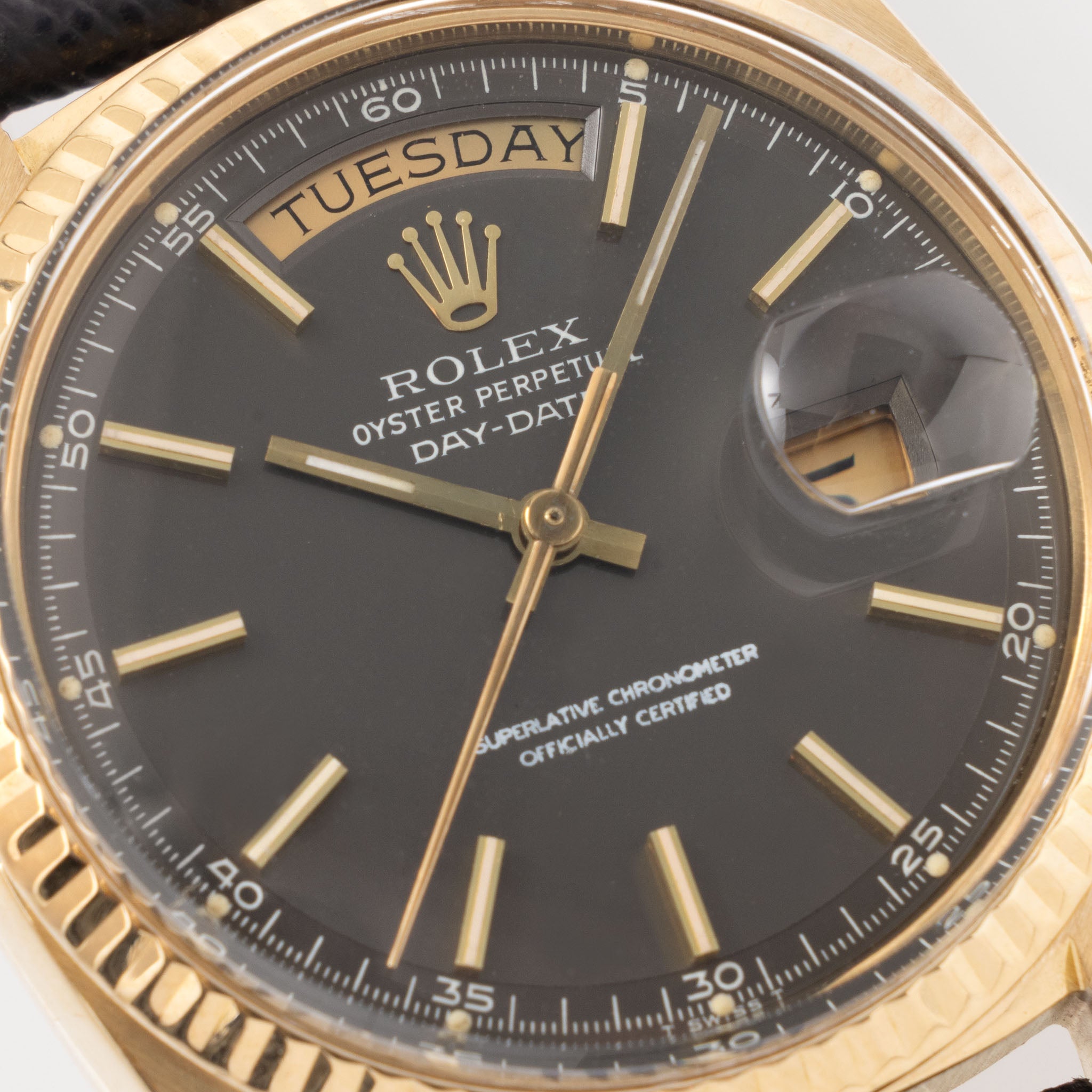 Rolex Day-date Grey dial in 18 k yellow gold ref 1803 