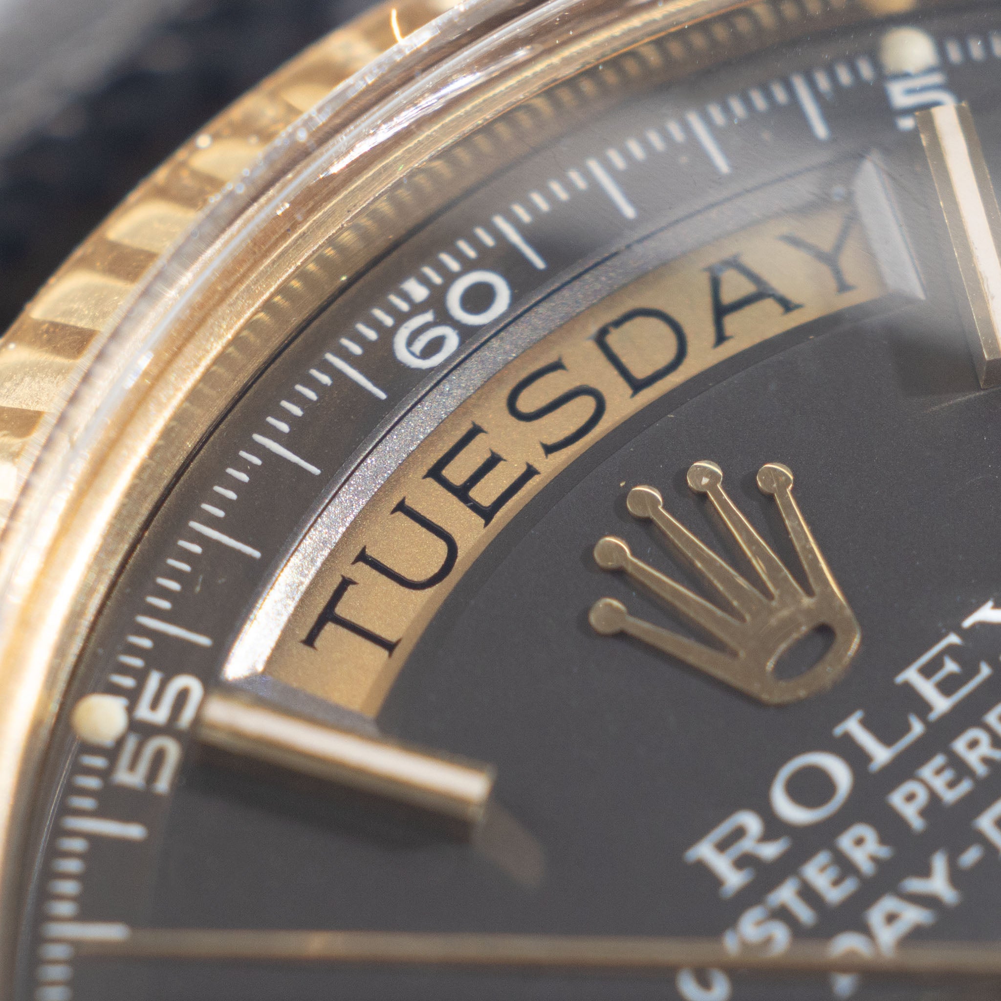 Rolex Day-date Grey dial in 18 k yellow gold ref 1803 