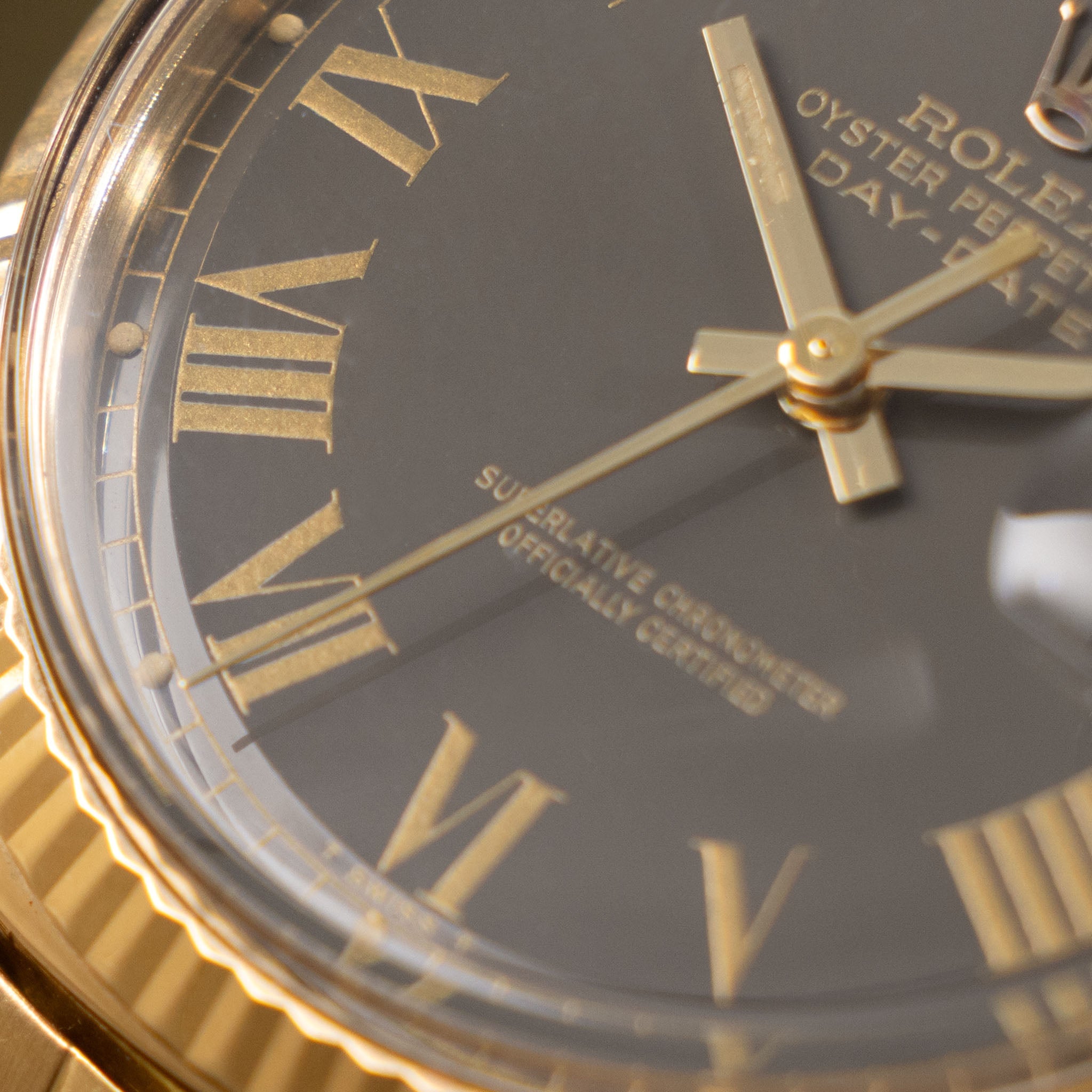 Rolex Day-Date 1803 Olive Grey Buckley Dial in 18k Yellow Gold