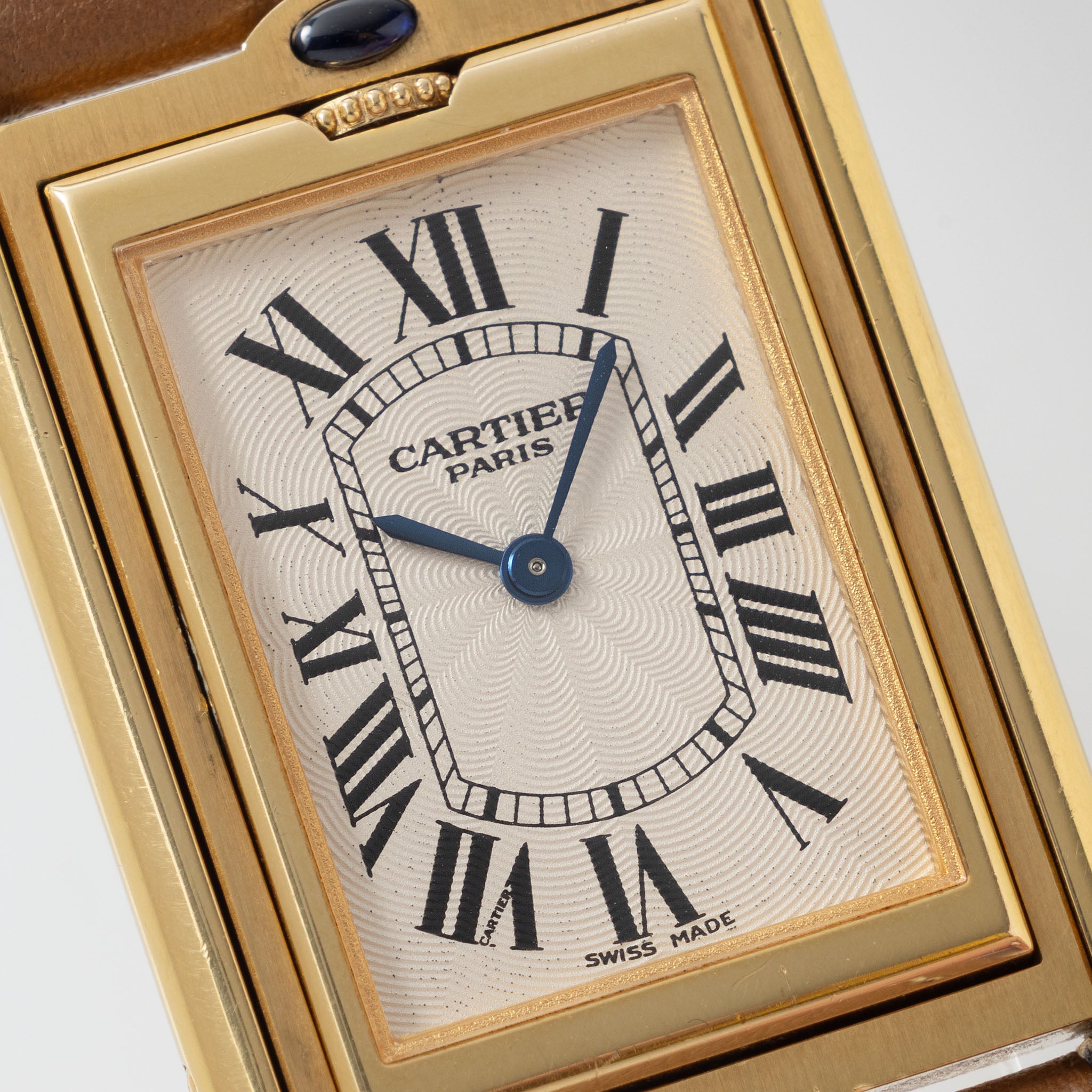 Cartier Basculante 2391 Guilloché Dial in 18k Yellow Gold Millennium  Limited Edition