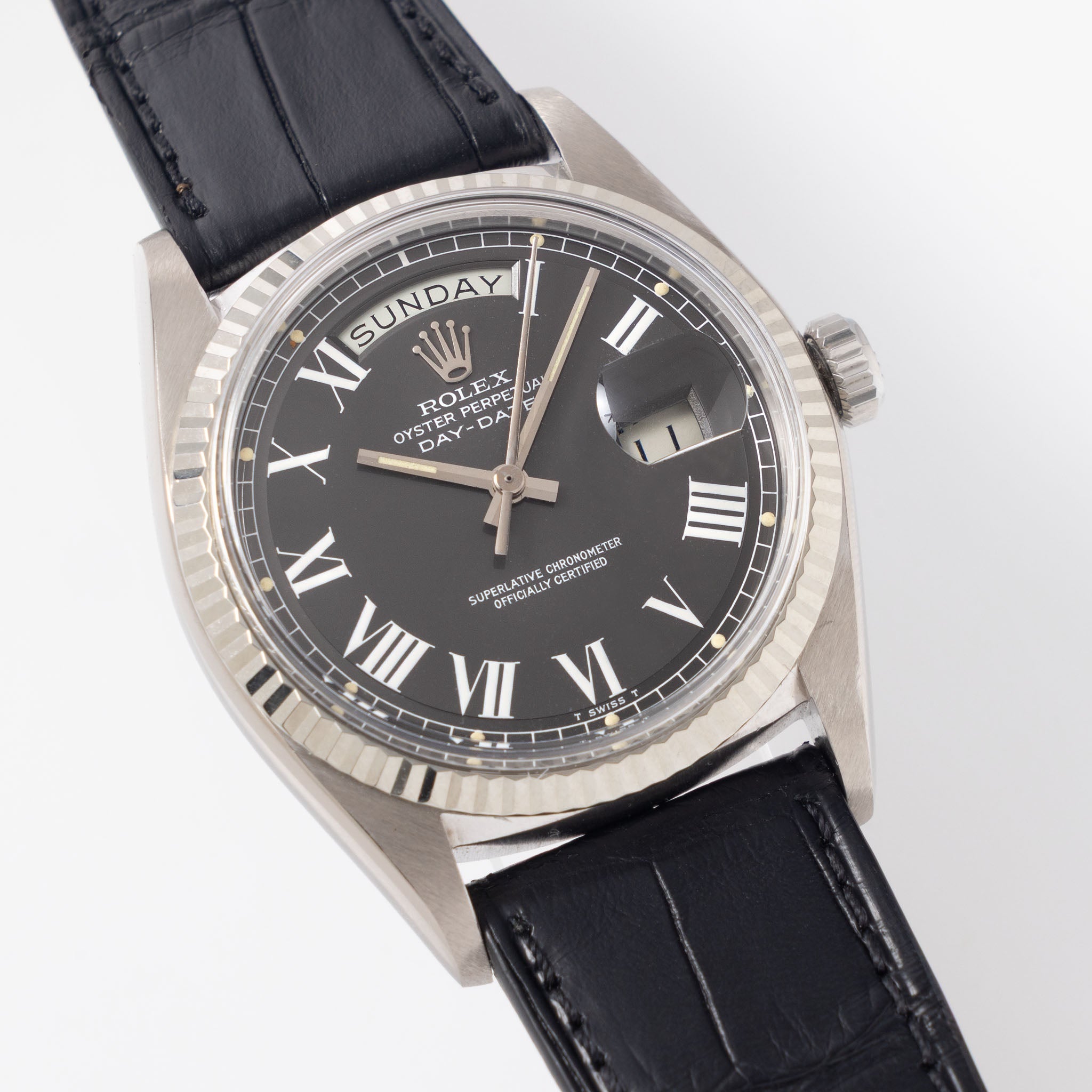 Rolex Day-Date 1803/9 Dark Grey Buckley Dial with Papers and Invoice