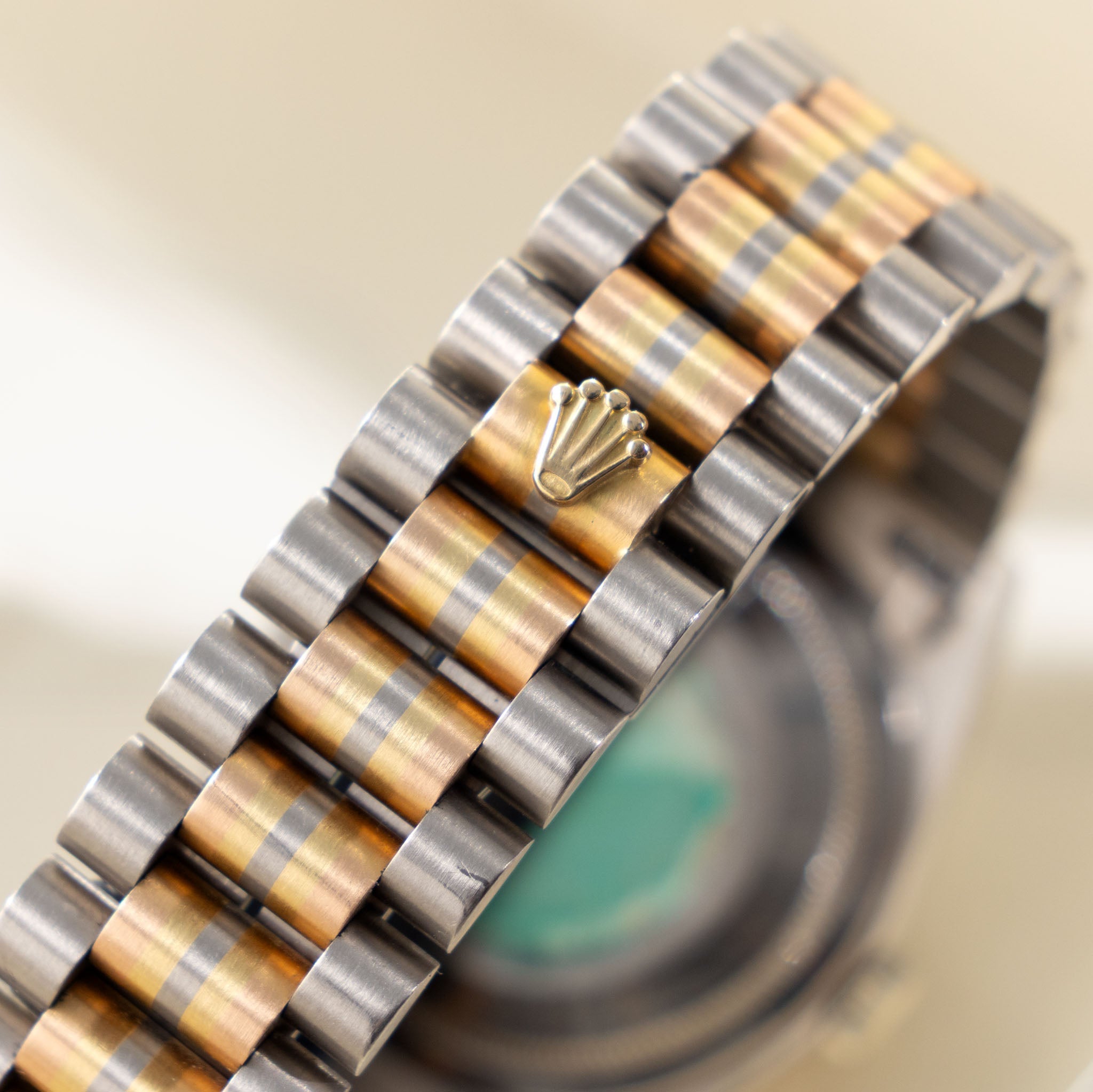 Rolex Day-date Tridor Peach Diamond Marker Dial  with Original Guarantee Paper ref 18239B