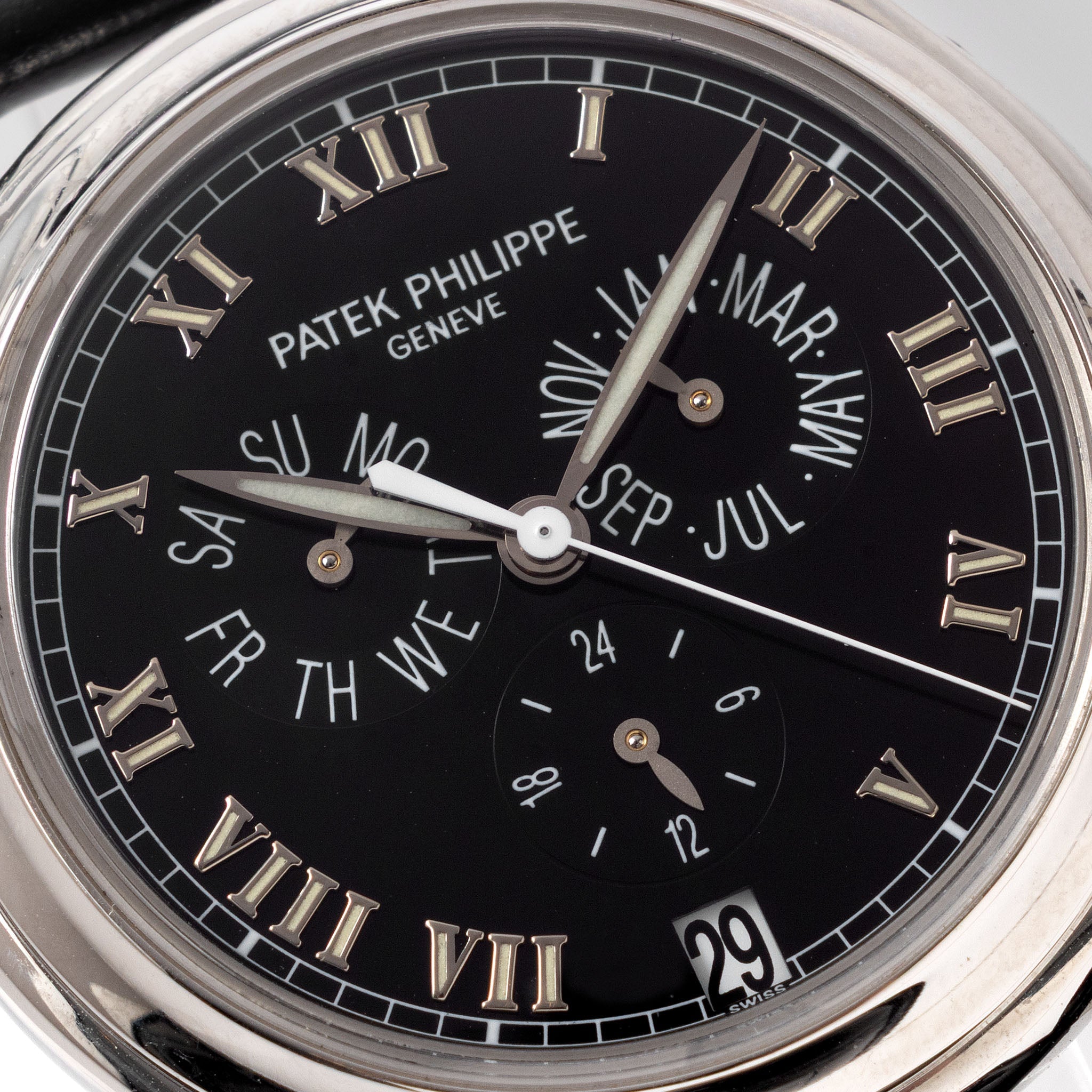 Patek Philippe Annual Calendar 5035P Black Dial in Platinum with Box