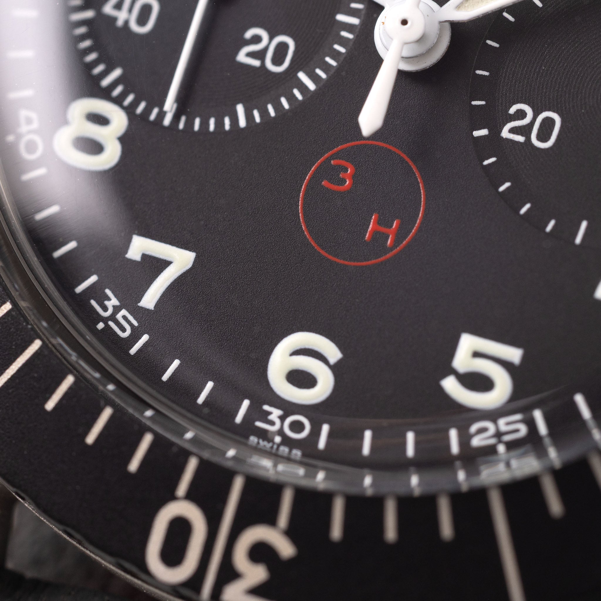 Heuer Bund Chronograph 3H dial  ref 1550 SG
