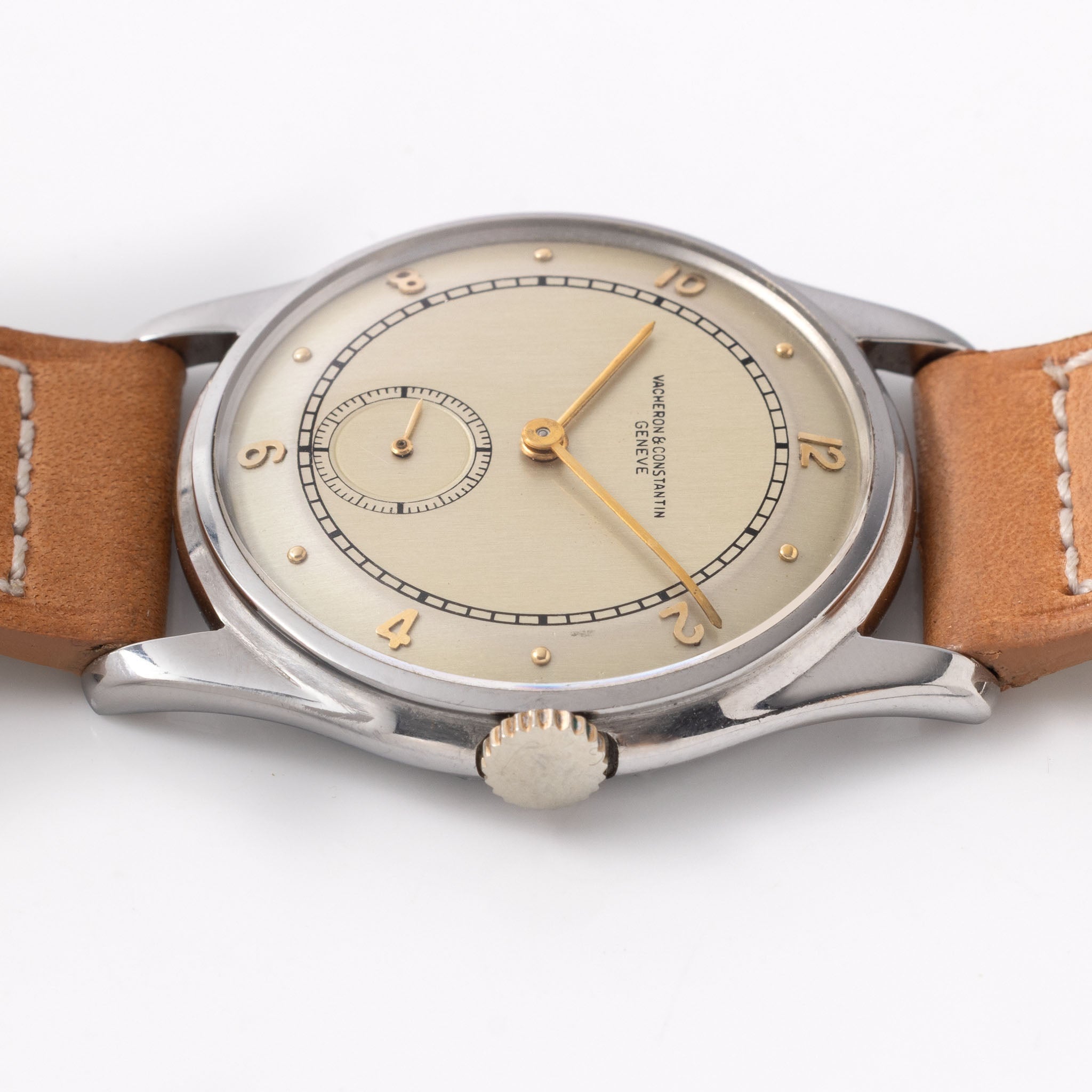 Vacheron Constantin Calatrava Style Dresswatch Two-Tone Dial in Screw Down Steel Case