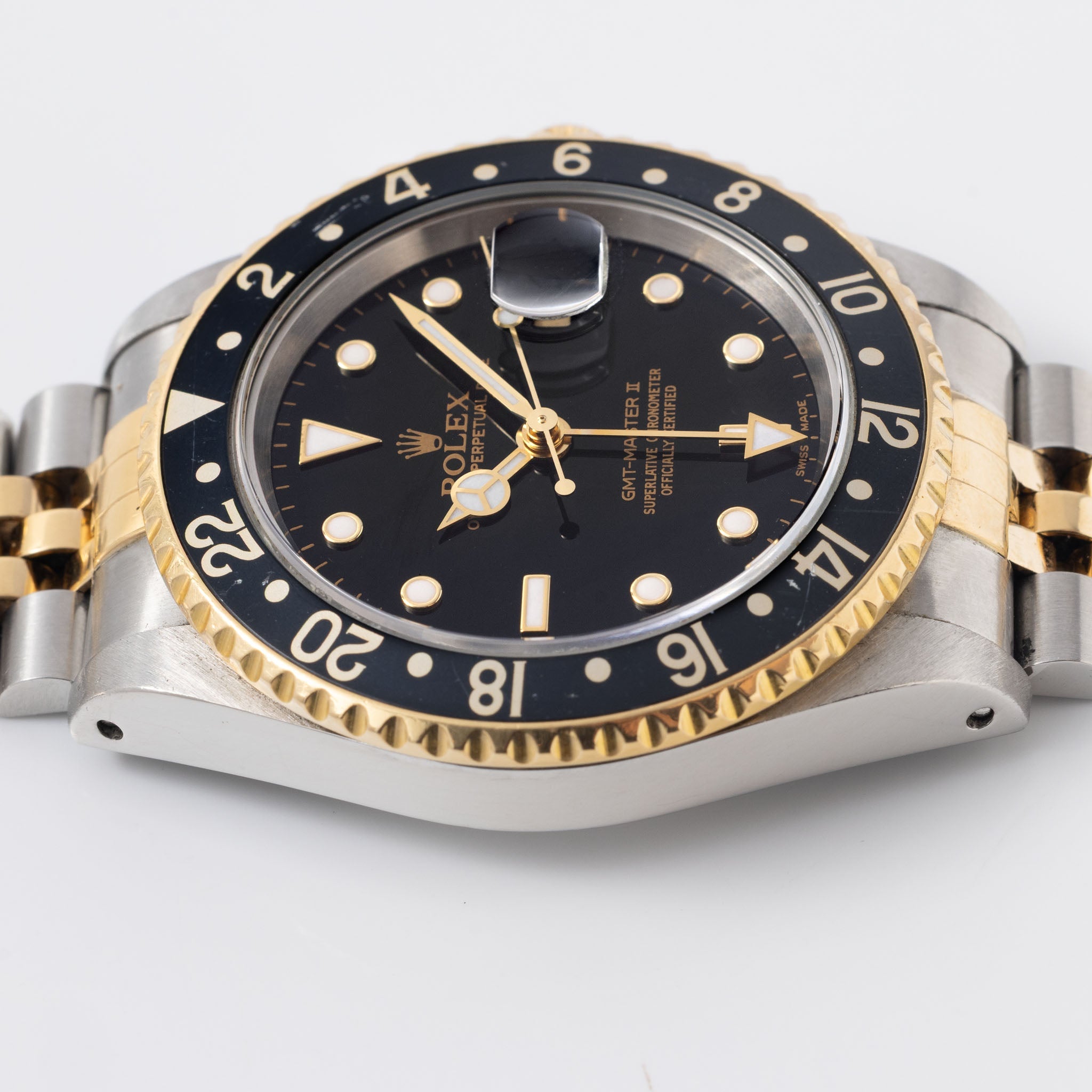 Rolex GMT-Master II 16713 Black Swiss made Dial in steel and gold