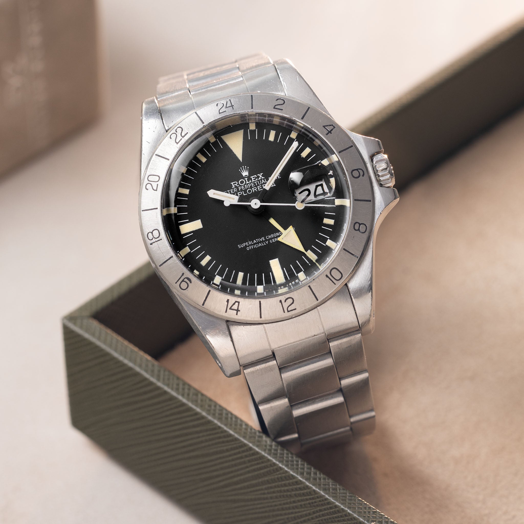 Rolex Explorer II 1655 Albino MK4 Dial from Original Owner with Box and Papers
