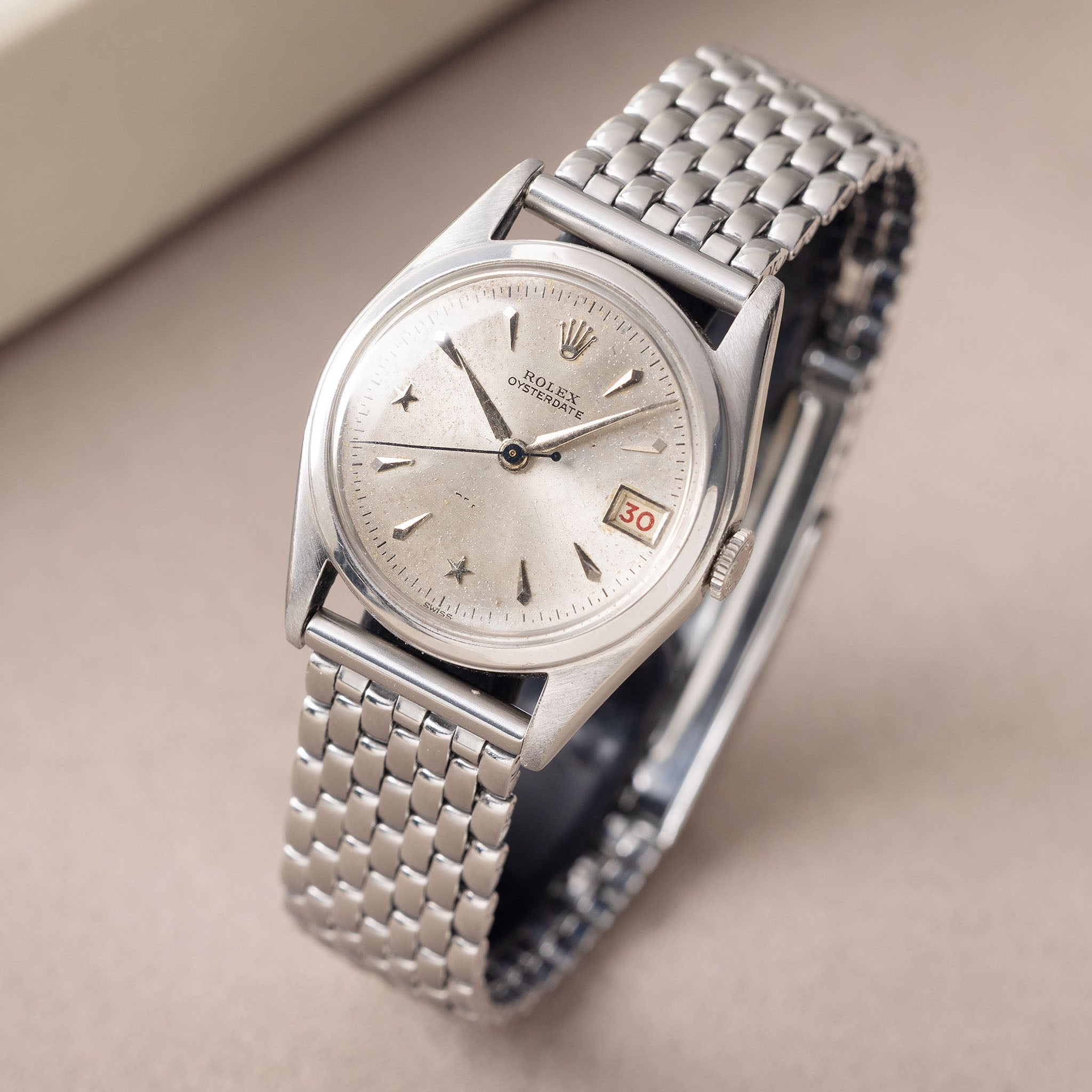 Rolex Oysterdate Precision  Silver Star "Stelline " dial ref 6066