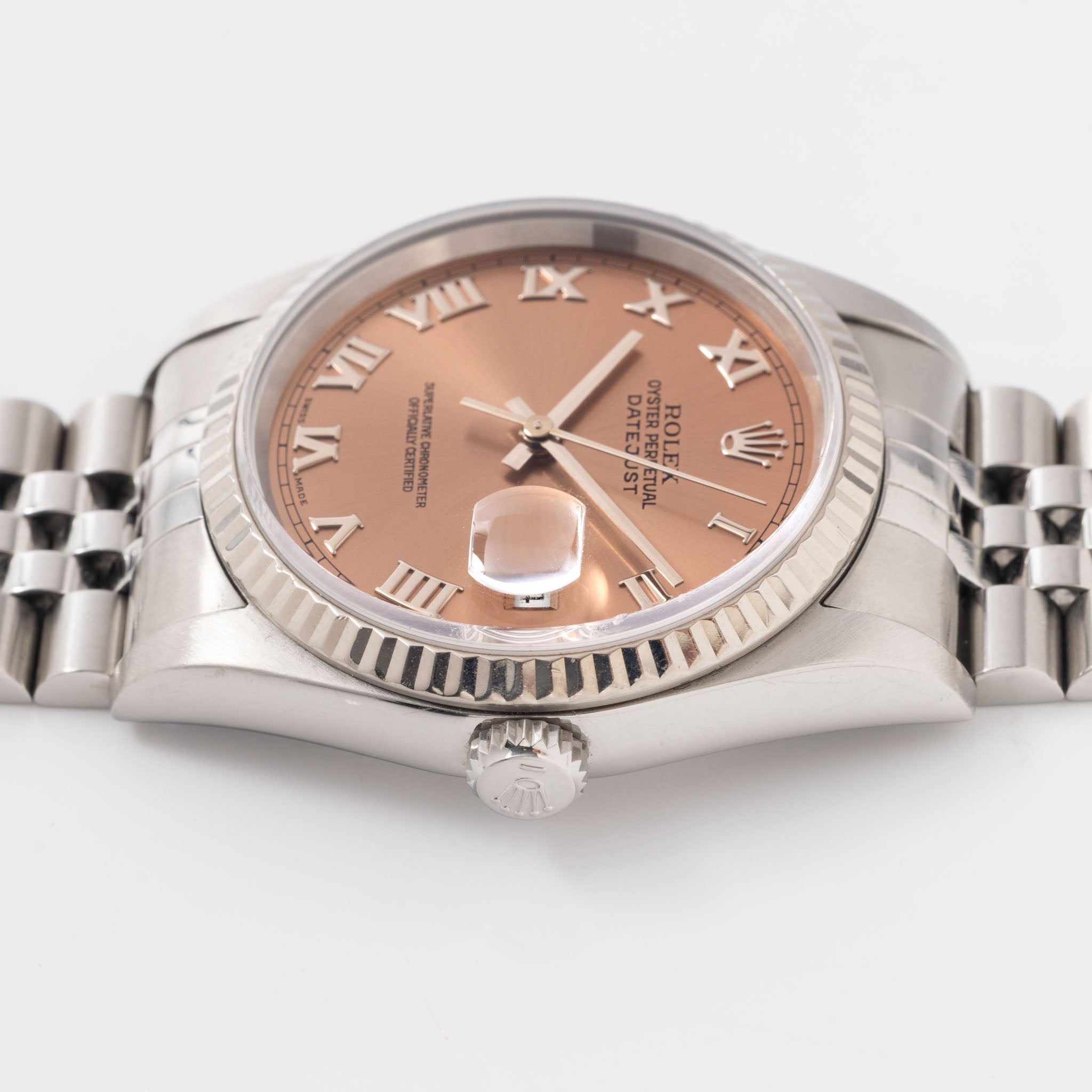 Rolex Datejust Salmon dial ref 16234 with Rolex service card