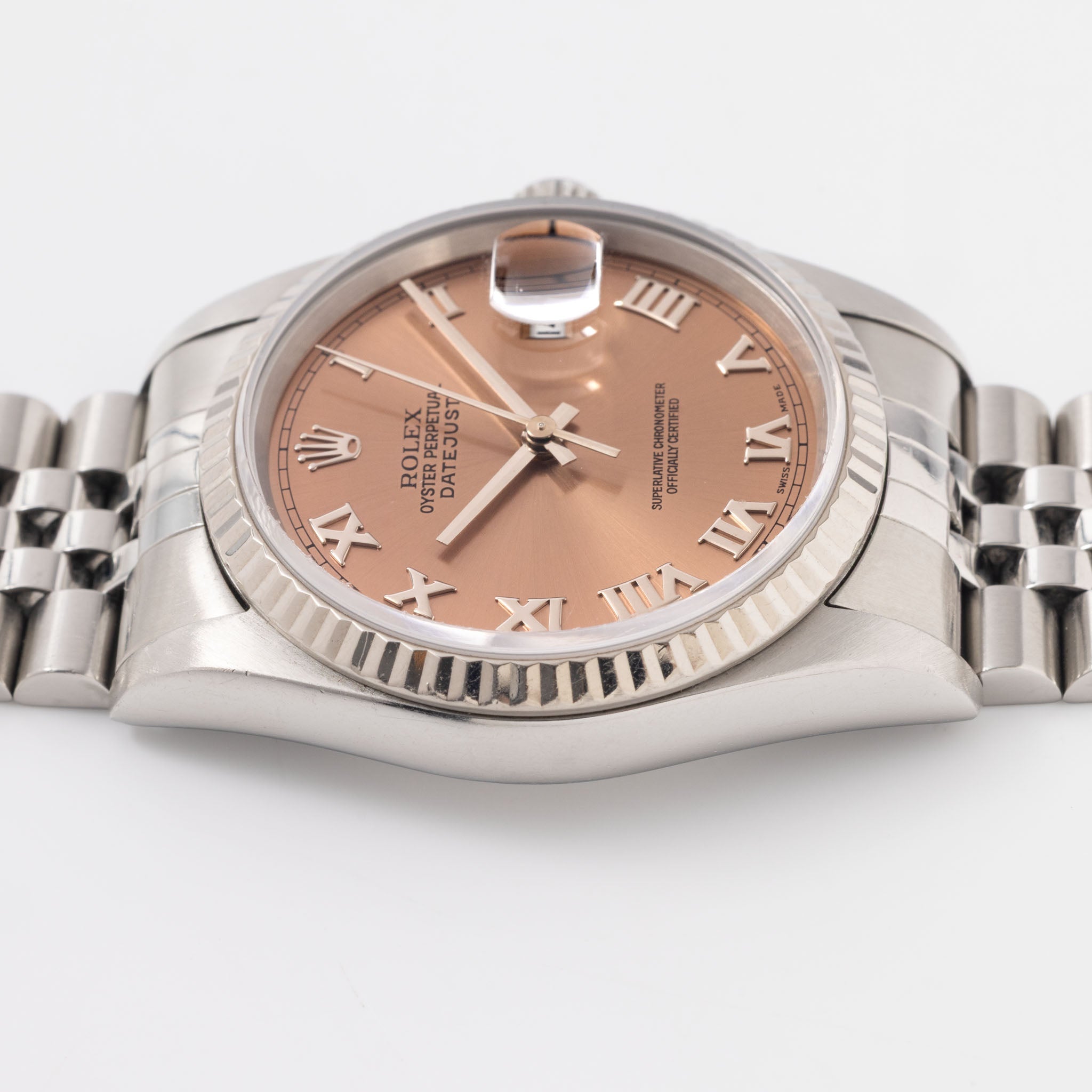 Rolex Datejust Salmon dial ref 16234 with Rolex service card