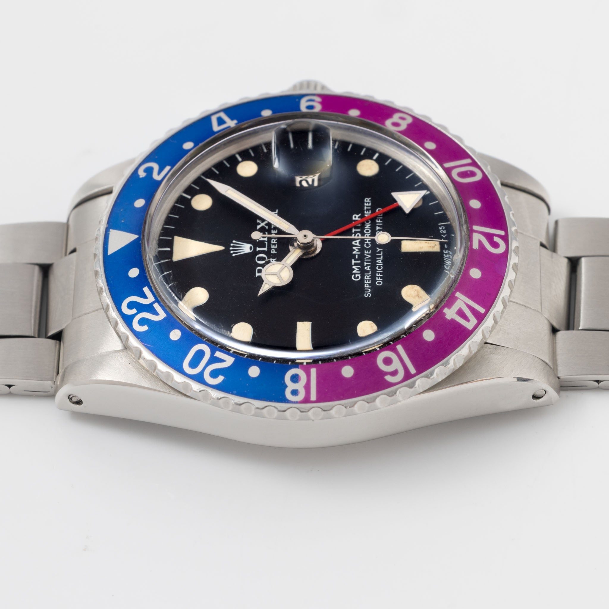 Rolex GMT-Master 1675 MK1 Long-E Dial Fuchsia Insert with Box and Accessories