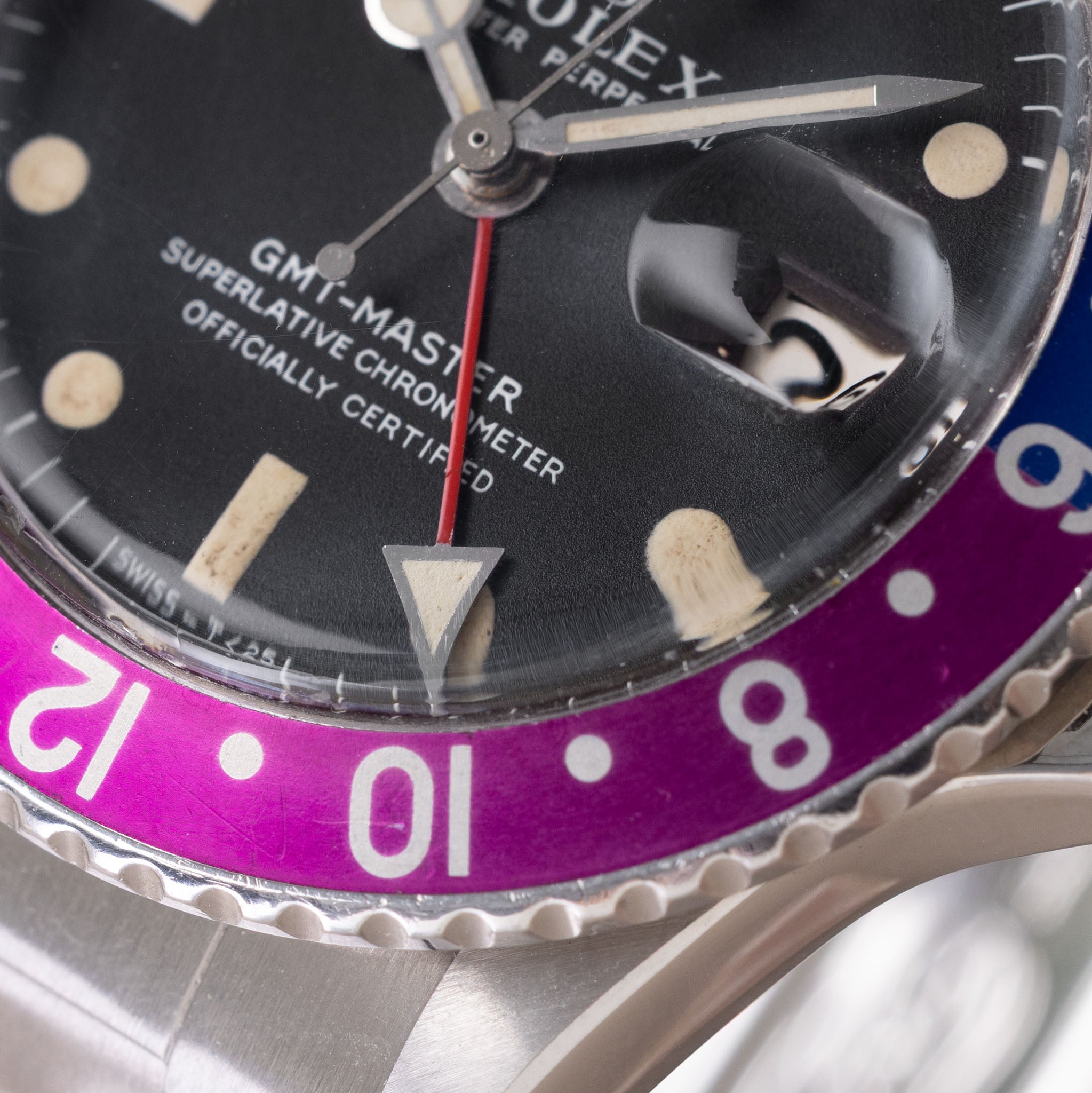 Rolex GMT-Master 1675 MK1 Long-E Dial Fuchsia Insert with Box and Accessories