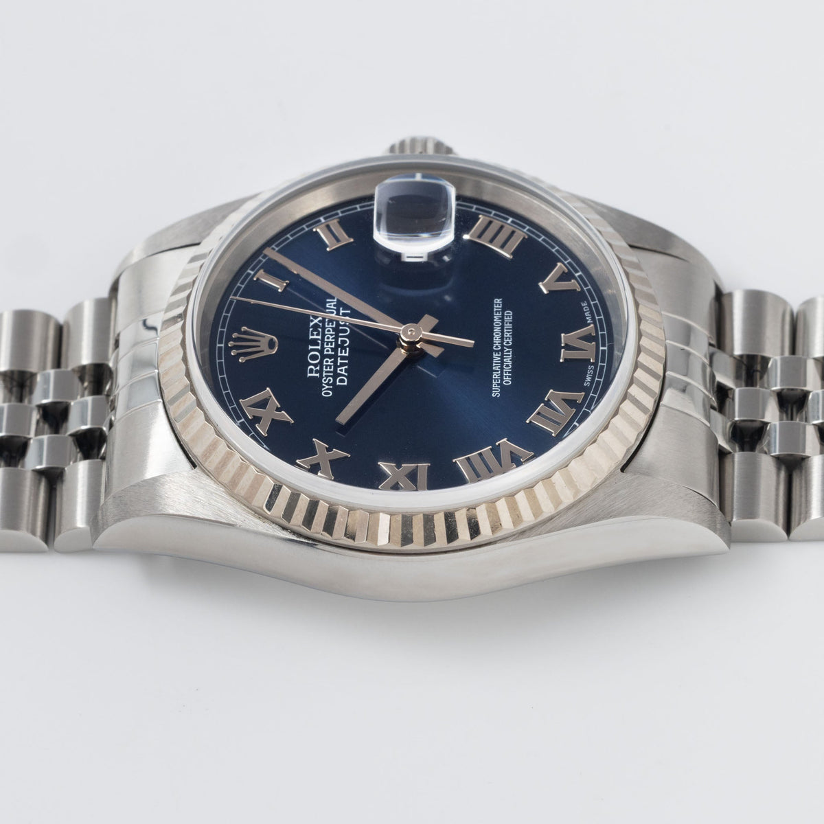 Rolex Datejust 16234 No-Lume Blue Roman Dial with Original Guarantee Paper