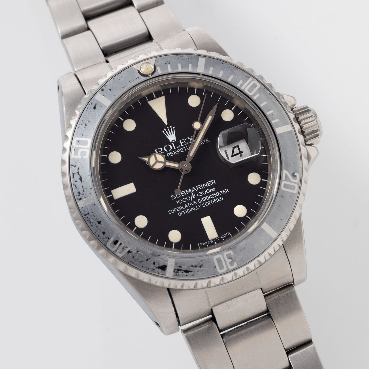 Rolex Submariner 16800 Matte Dial Ghost Bezel with Original Box and Papers