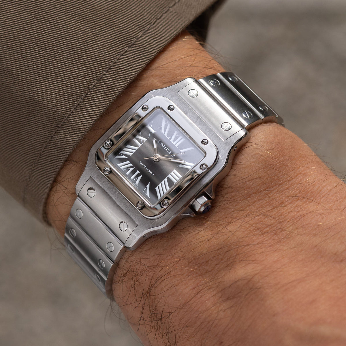 Cartier Santos Galbeé ref. 2319 SIHH Slate Grey Dial with Box and Original Guarantee Paper “Limited edition”