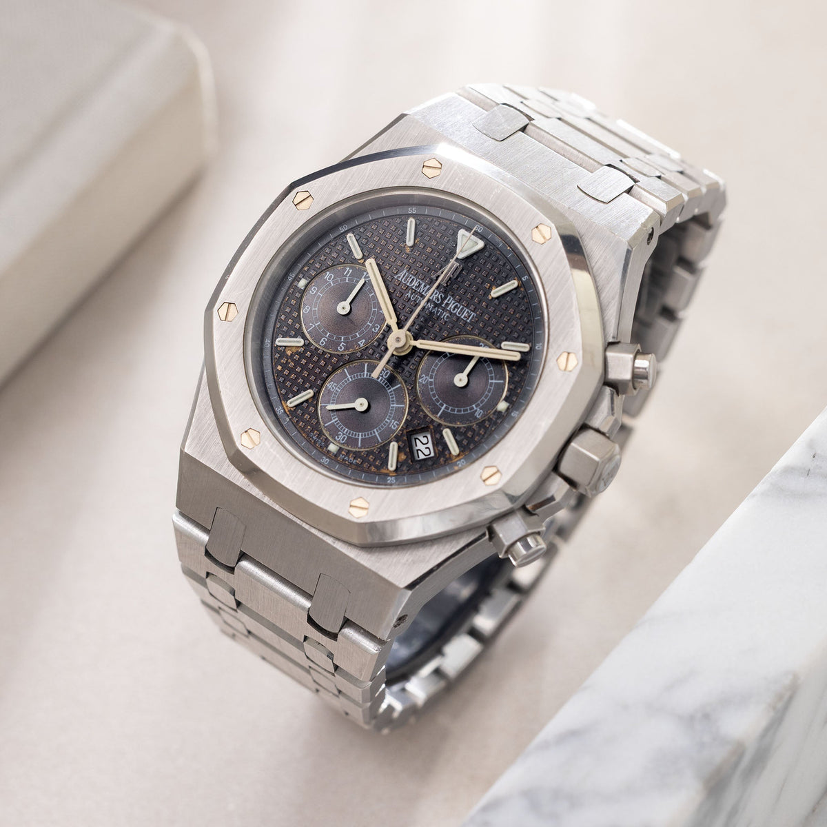 Audemars Piguet Royal Oak Chronograph 25860ST - Tropical Petite Tapisserie Dial