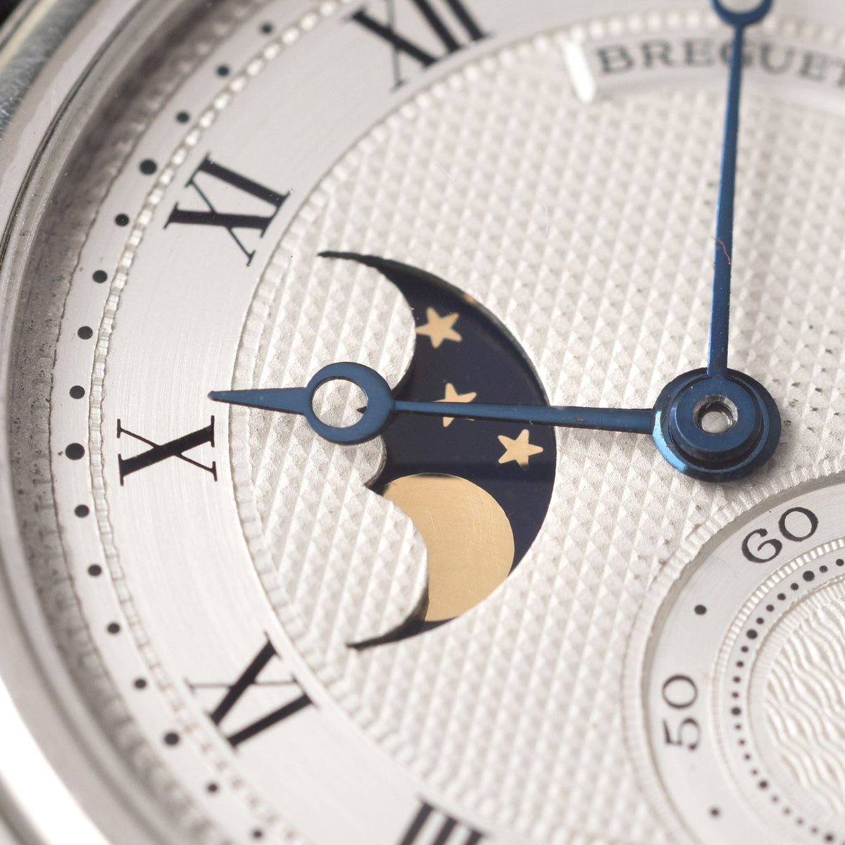 Breguet Classique Moonphase Ref. 3280BB Guilloché Dial in 18k white gold