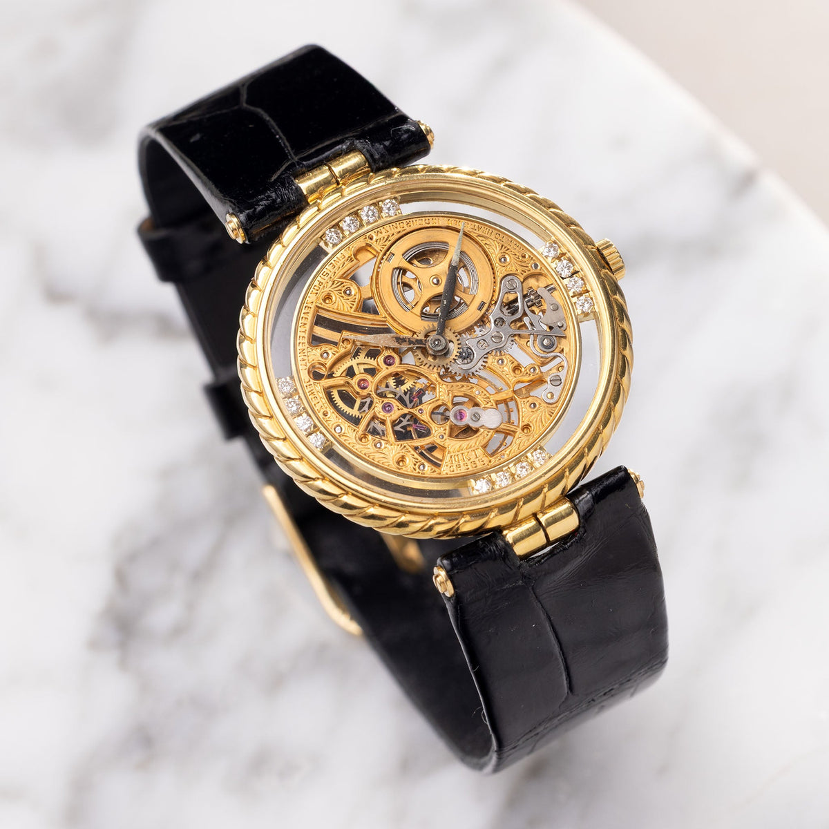 Audemars Piguet 4257/002BA Skeleton Dress Watch in 18k Yellow Gold  with Box and Original Guarantee Booklet