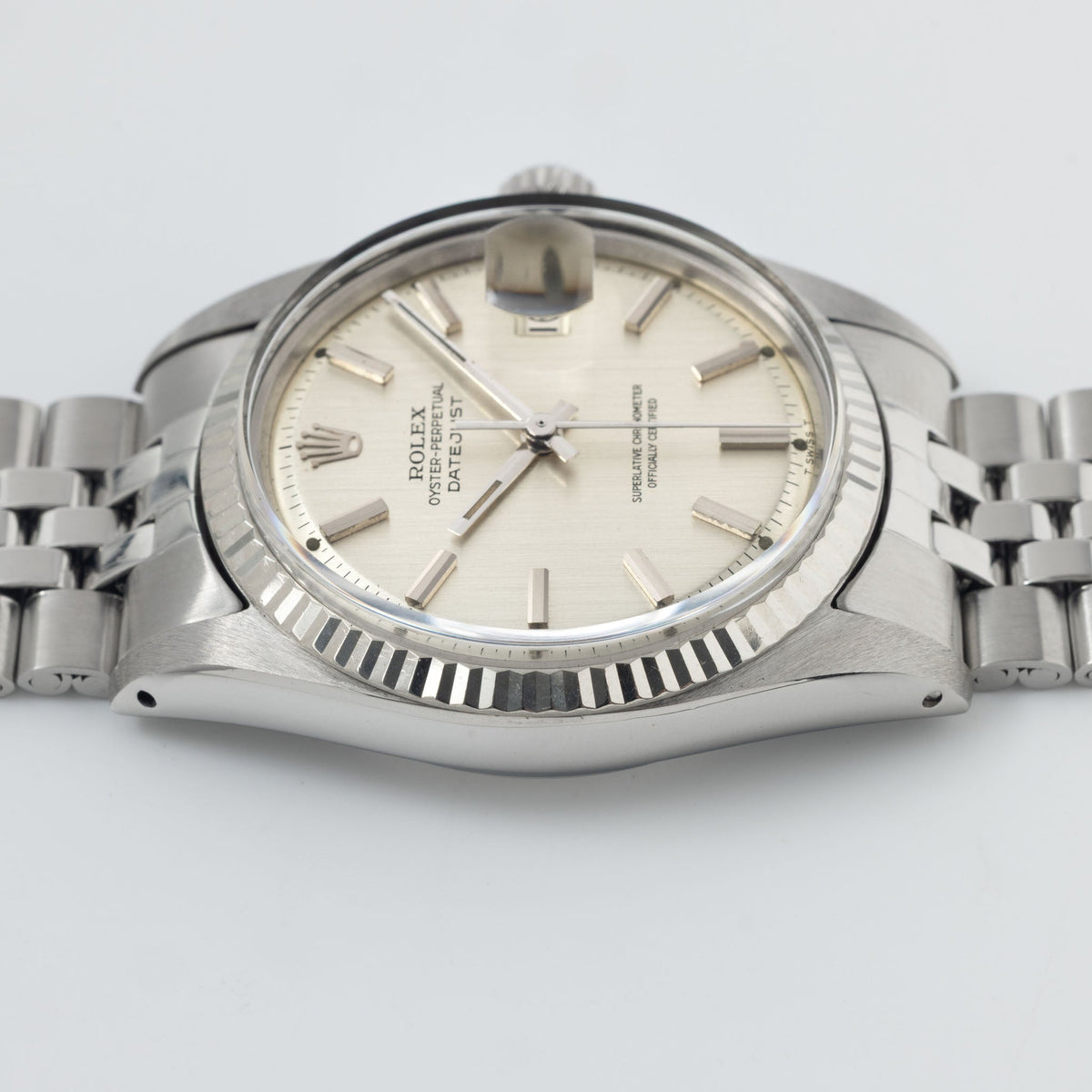Rolex Datejust 1601 Vertical Brush Silver Dial