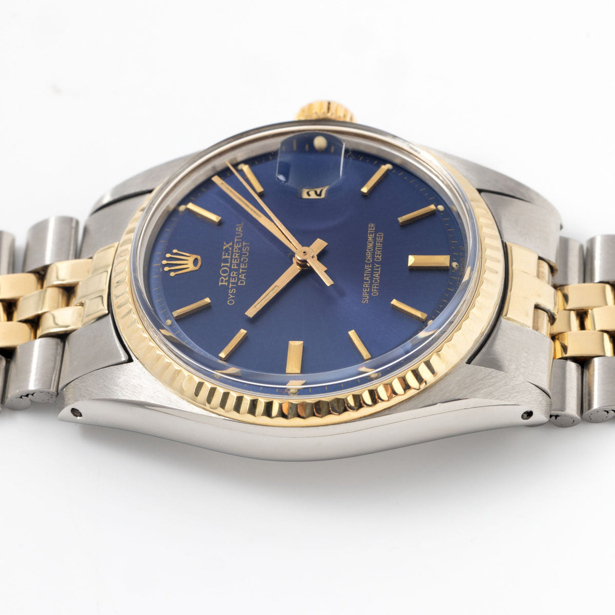 Rolex Datejust 1601/3 Blue Sigma Dial in Steel and Yellow Gold