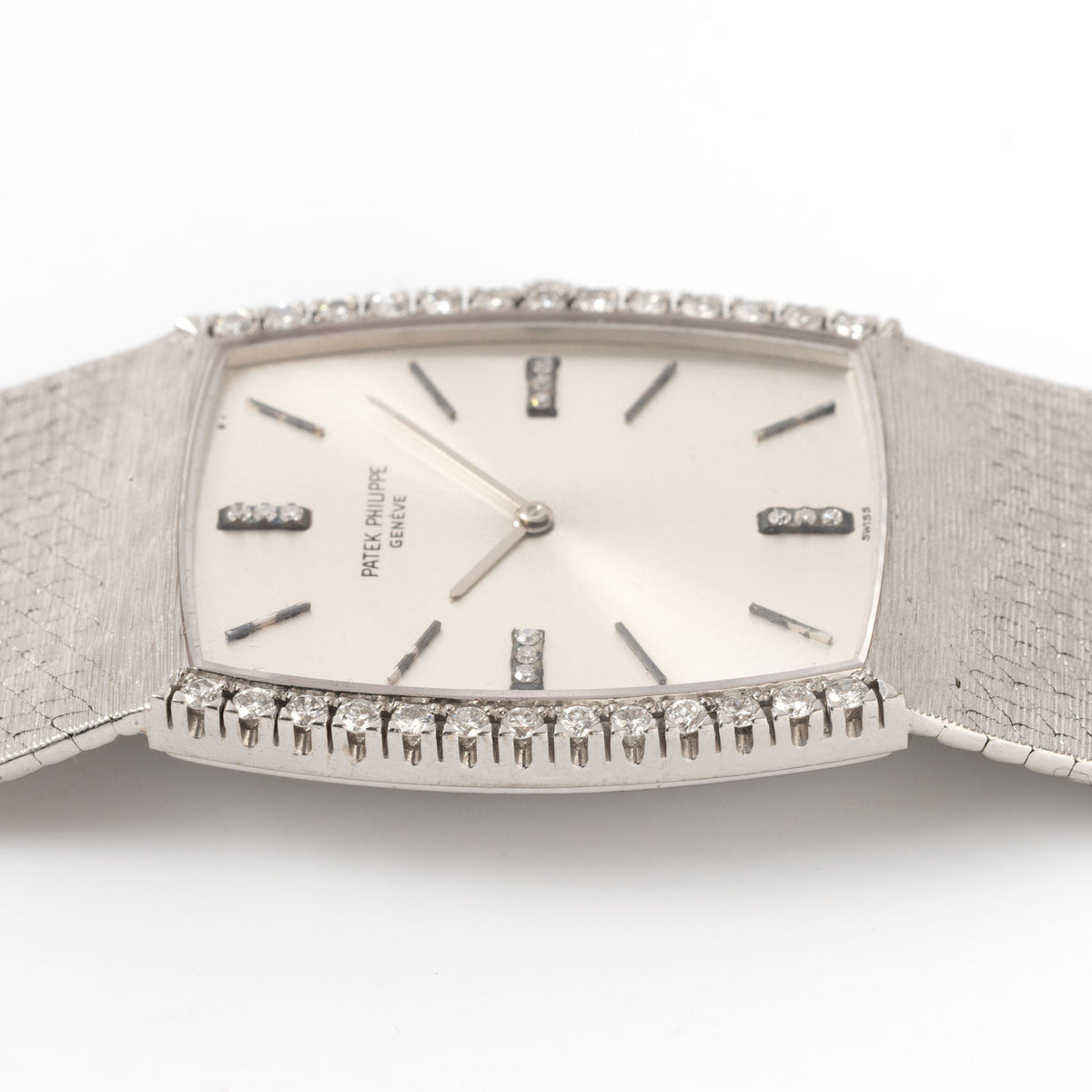 Patek Philippe Gondolo Ref. 3528/4 - Rare Diamond-Set 18K White Gold with Integrated Asprey-Signed Bracelet